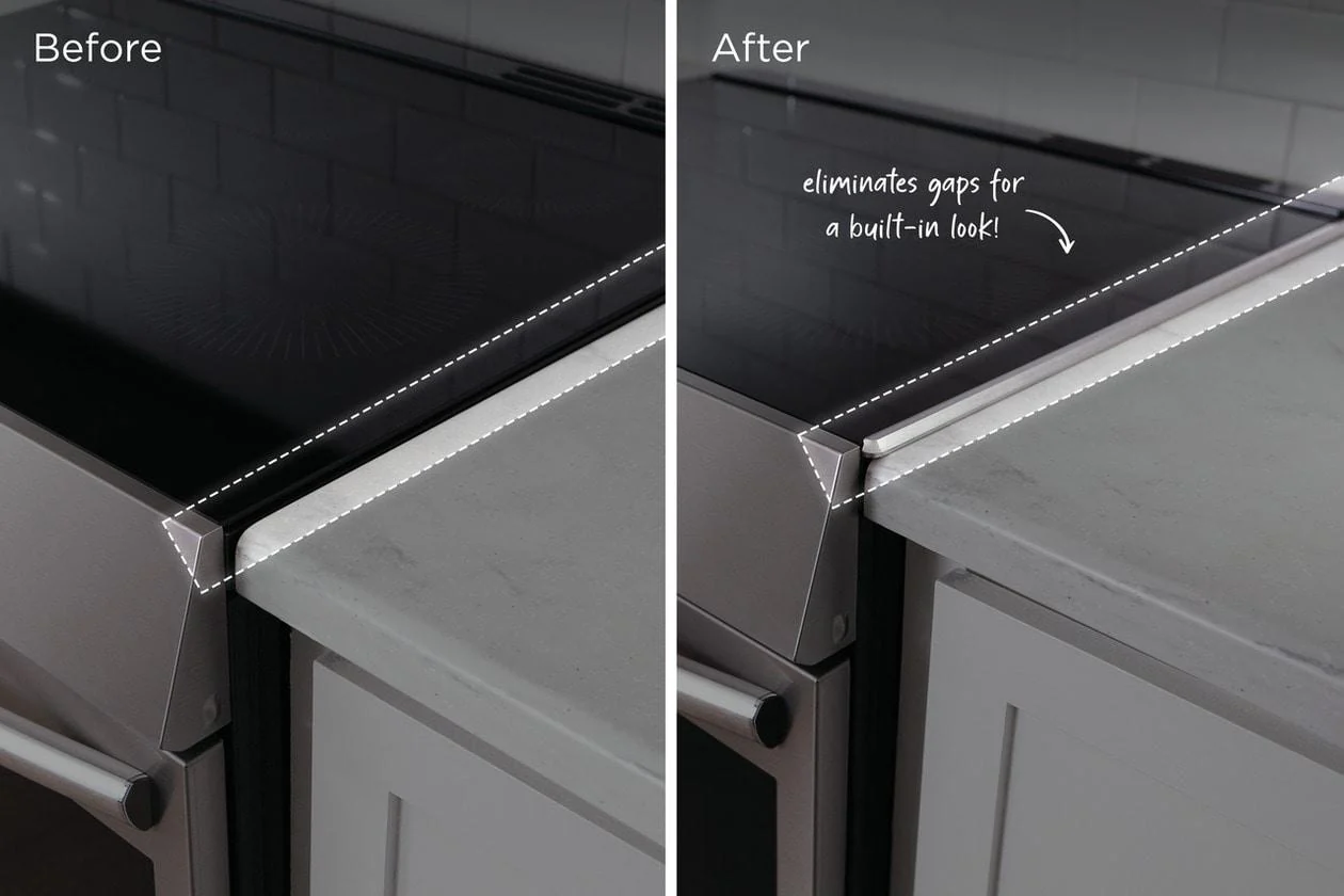 Frigidaire 11NBSTELSS Front Control Electric and Induction Range Stainless Steel 3-Piece Trim Kit - Image 2