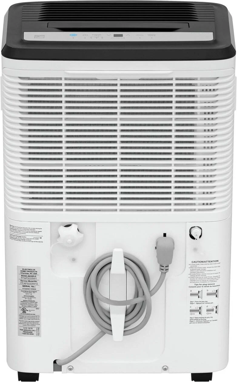 FFAP5033W1 Frigidaire High Humidity 50 Pint Capacity Dehumidifier with Built In Pump - Image 9