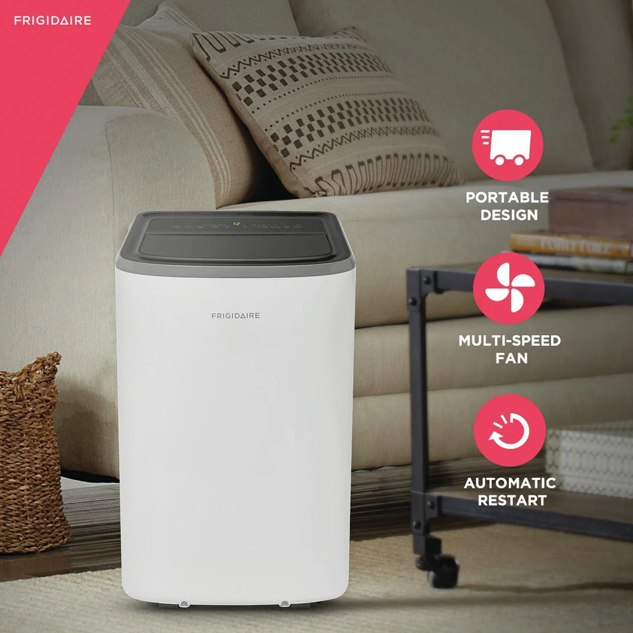 Frigidaire FHPW122AC1 3-in-1 Connected Portable Room Air Conditioner 12,000 BTU (ASHRAE) / 8,000 BTU (DOE) - Image 5