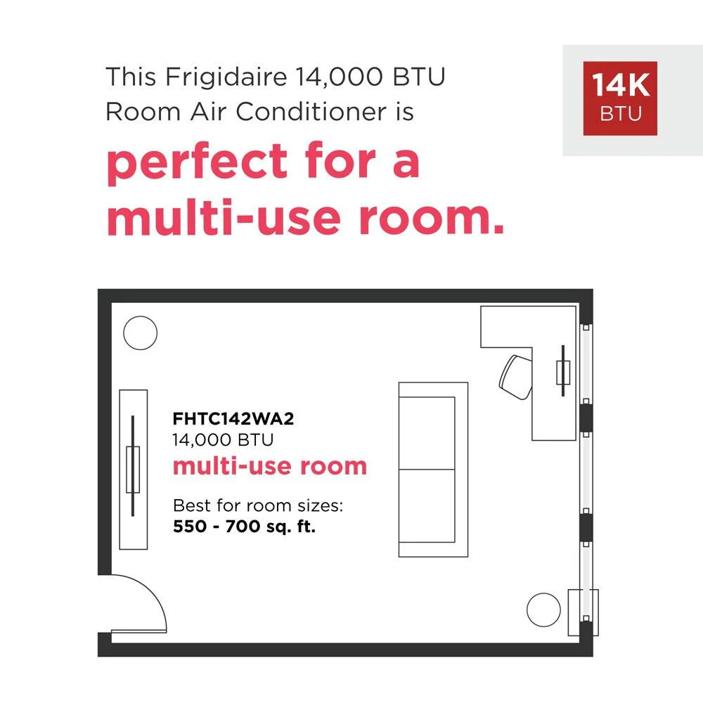 Frigidaire FHTC142WA2 14,000 BTU Wall Room Air Conditioner 208/230 V - Image 3