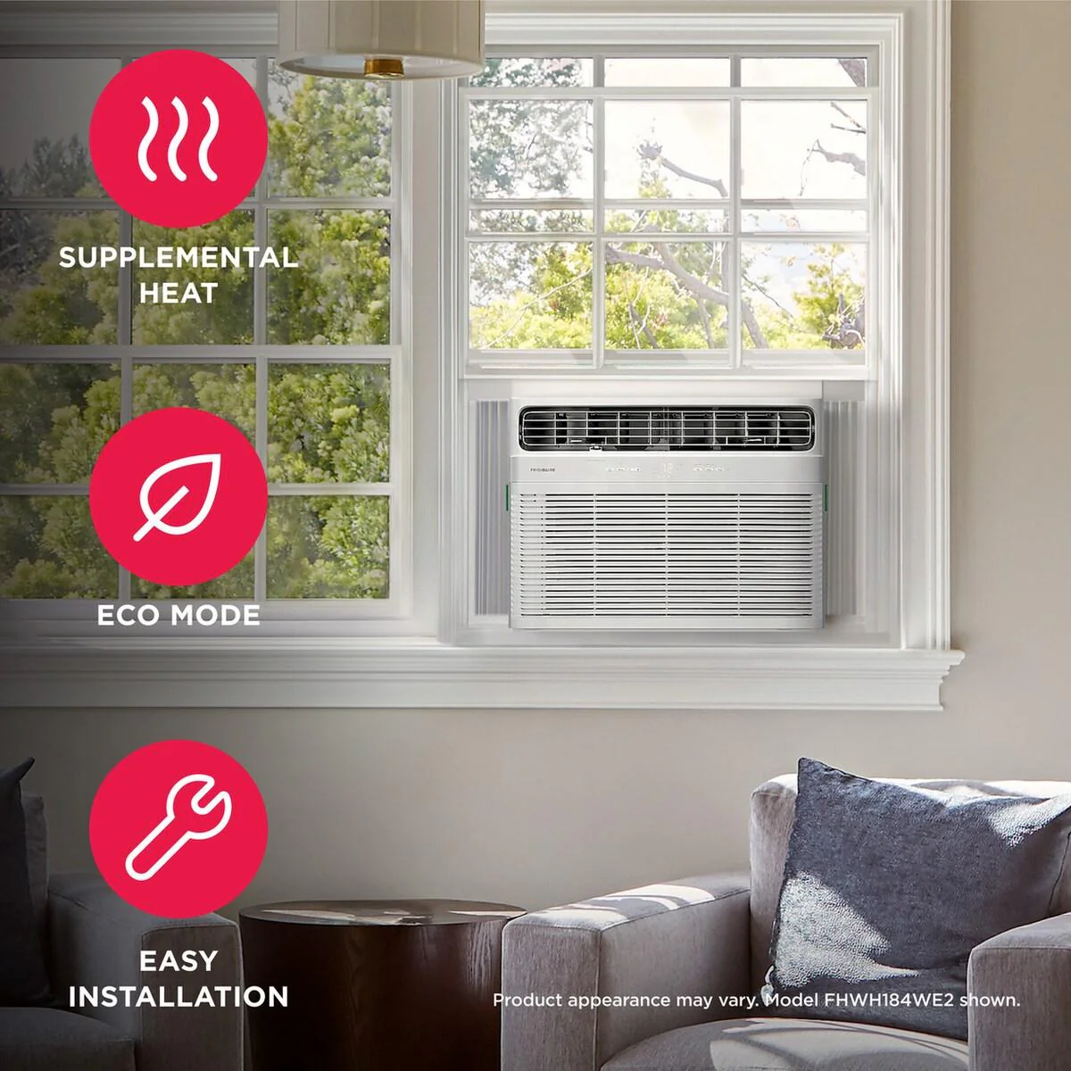 Frigidaire FHWH234WB2 23,200 BTU Window Room Air Conditioner with Supplemental Heat - Image 4