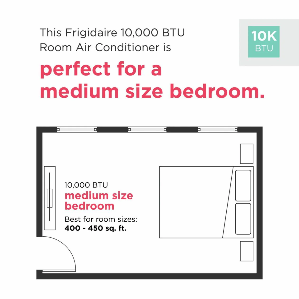 Frigidaire FHWW105WE1 10,000 BTU Inverter Window Room Air Conditioner with Wi-Fi (Energy Star) - Image 2