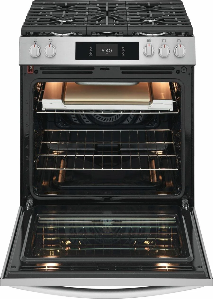 Frigidaire GCFG3070BF 30" Front Control Gas Range with Stone-Baked Pizza - Image 25