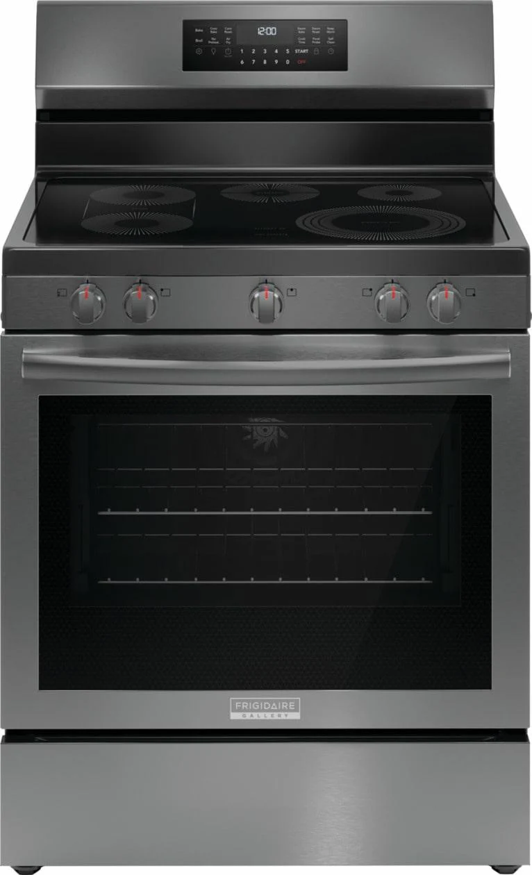 Frigidaire GCRE3060BD 30" Rear Control Electric Range with Total Convection