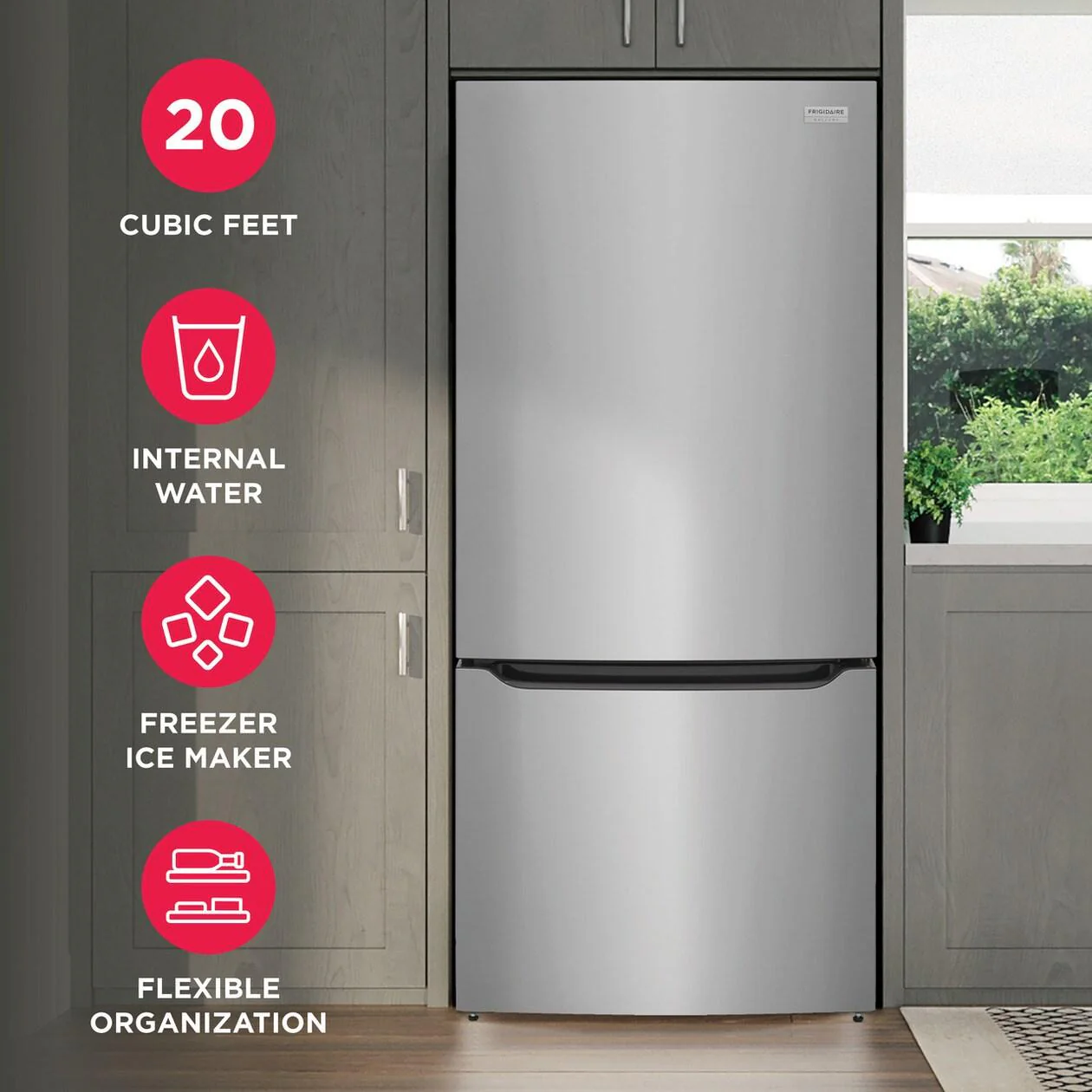 Frigidaire GRBN2012AF 20 Cu. Ft. Standard-Depth Bottom Freezer Refrigerator - Image 4