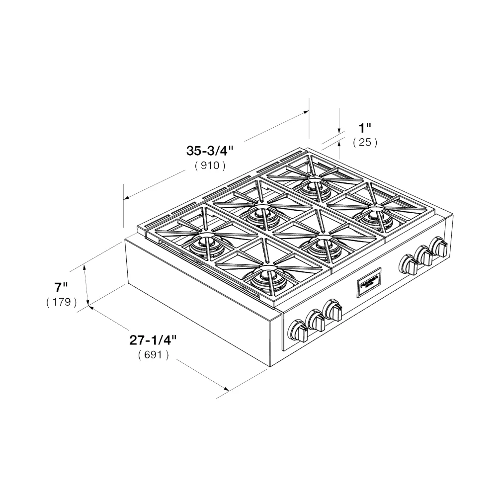 36" PRO GAS RANGE TOP - Image 10