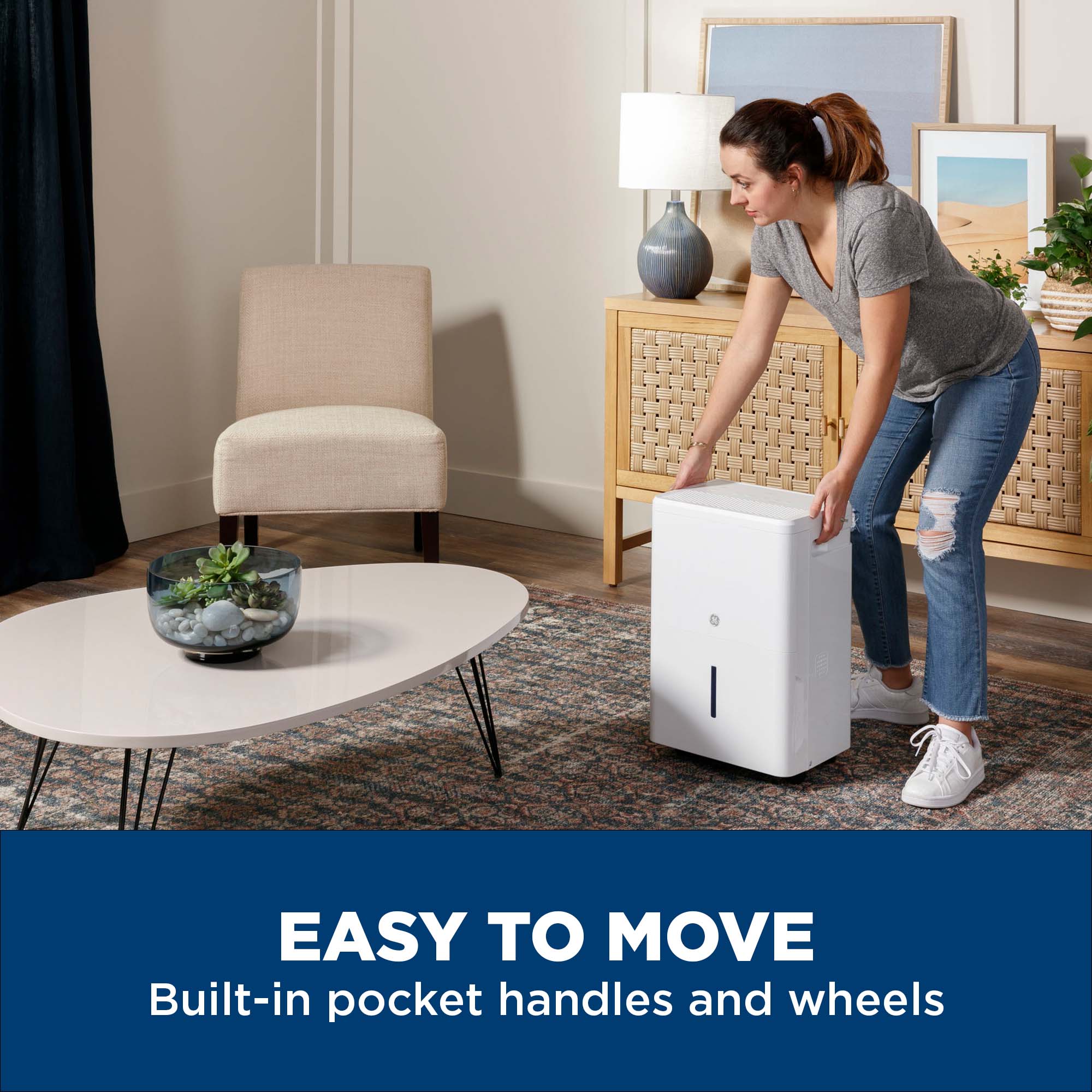 ADHE35BWF GE® 35 Pint Portable Dehumidifier with Smart Dry for Very Damp Spaces - Image 3