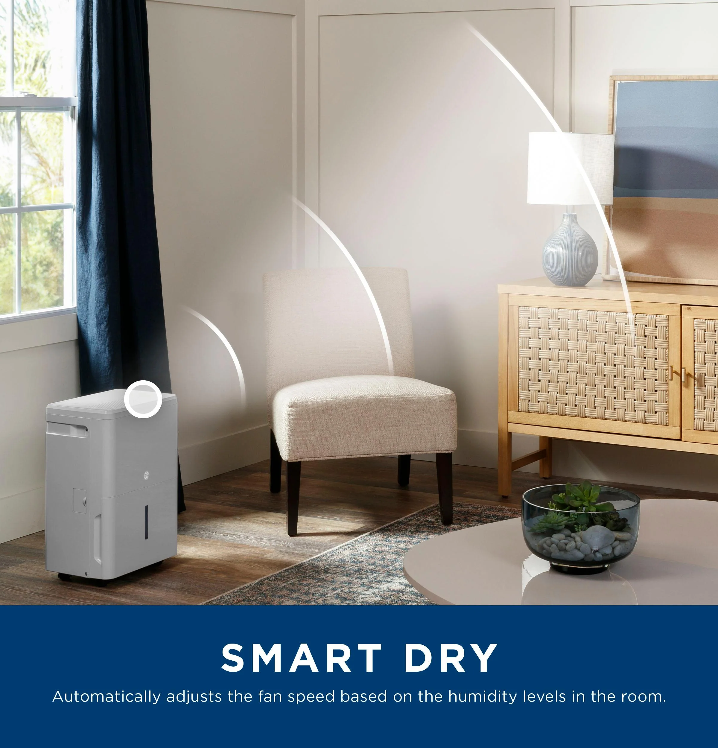 GE® 50 Pint ENERGY STAR® Portable Dehumidifier with Smart Dry for Wet Spaces - Image 16