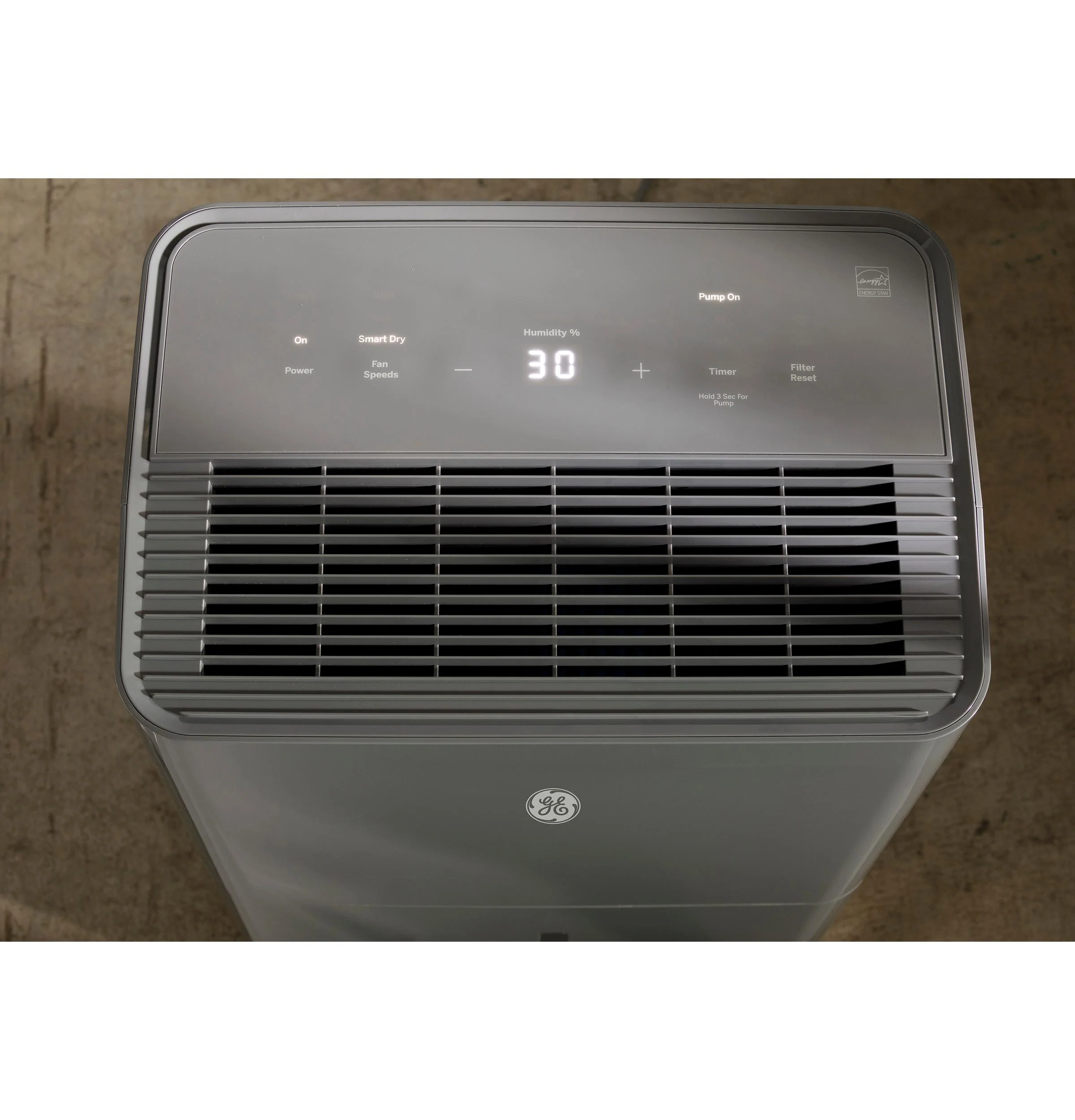APYR50LC GE® ENERGY STAR® 50 Pint Portable Dehumidifier with Built-in Pump and Smart Dry for Wet Spaces - Image 2