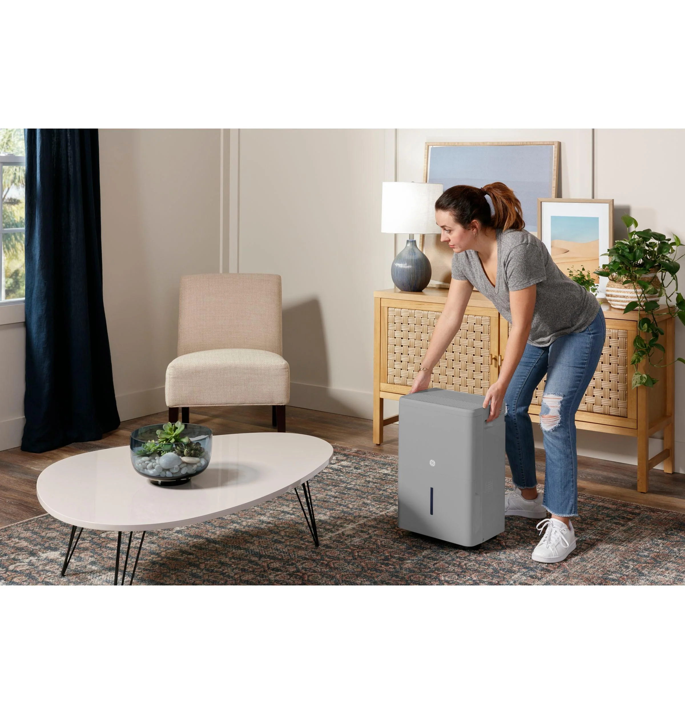 GE® ENERGY STAR® 50 Pint Smart Portable Dehumidifier with Smart Dry for Wet Spaces - Image 7