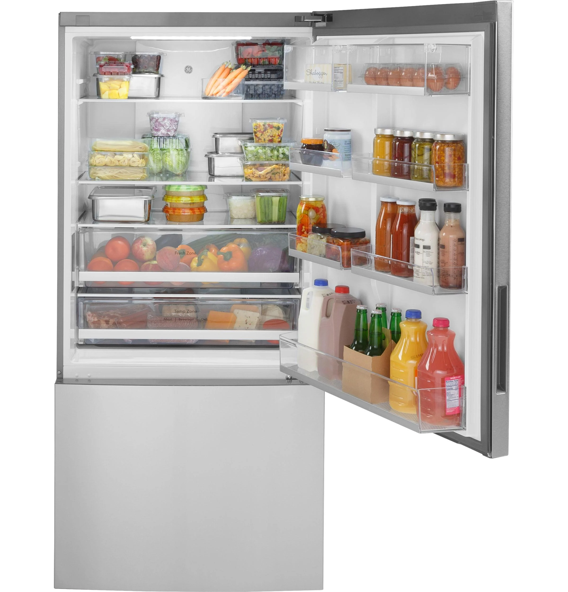GBE17HYRFS GE® ENERGY STAR® 17.7 Cu. Ft. Counter-Depth Bottom-Freezer Refrigerator - Image 2