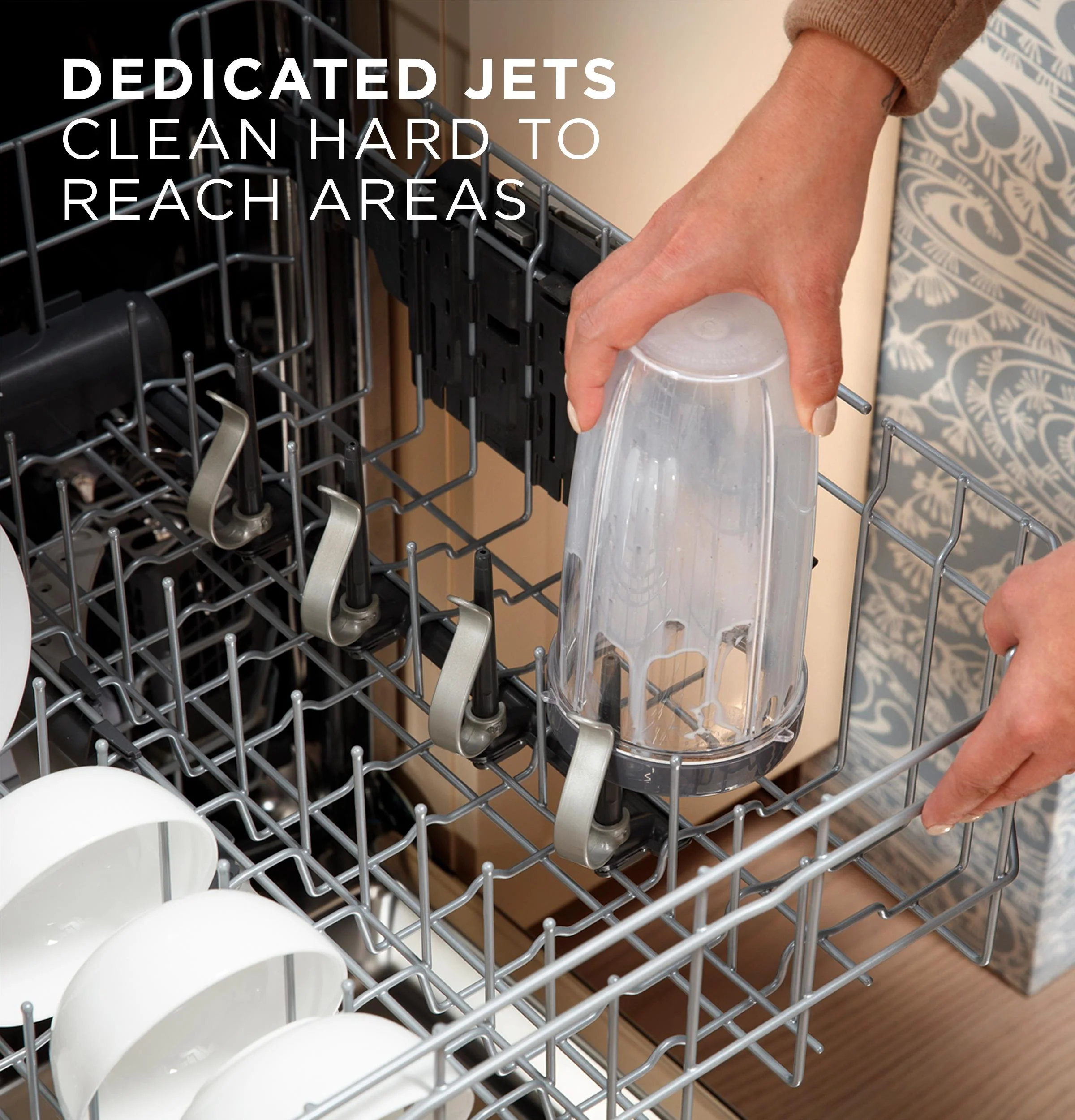 GDP670SGVWW GE® ENERGY STAR® Top Control with Stainless Steel Interior Dishwasher with Sanitize Cycle - Image 9