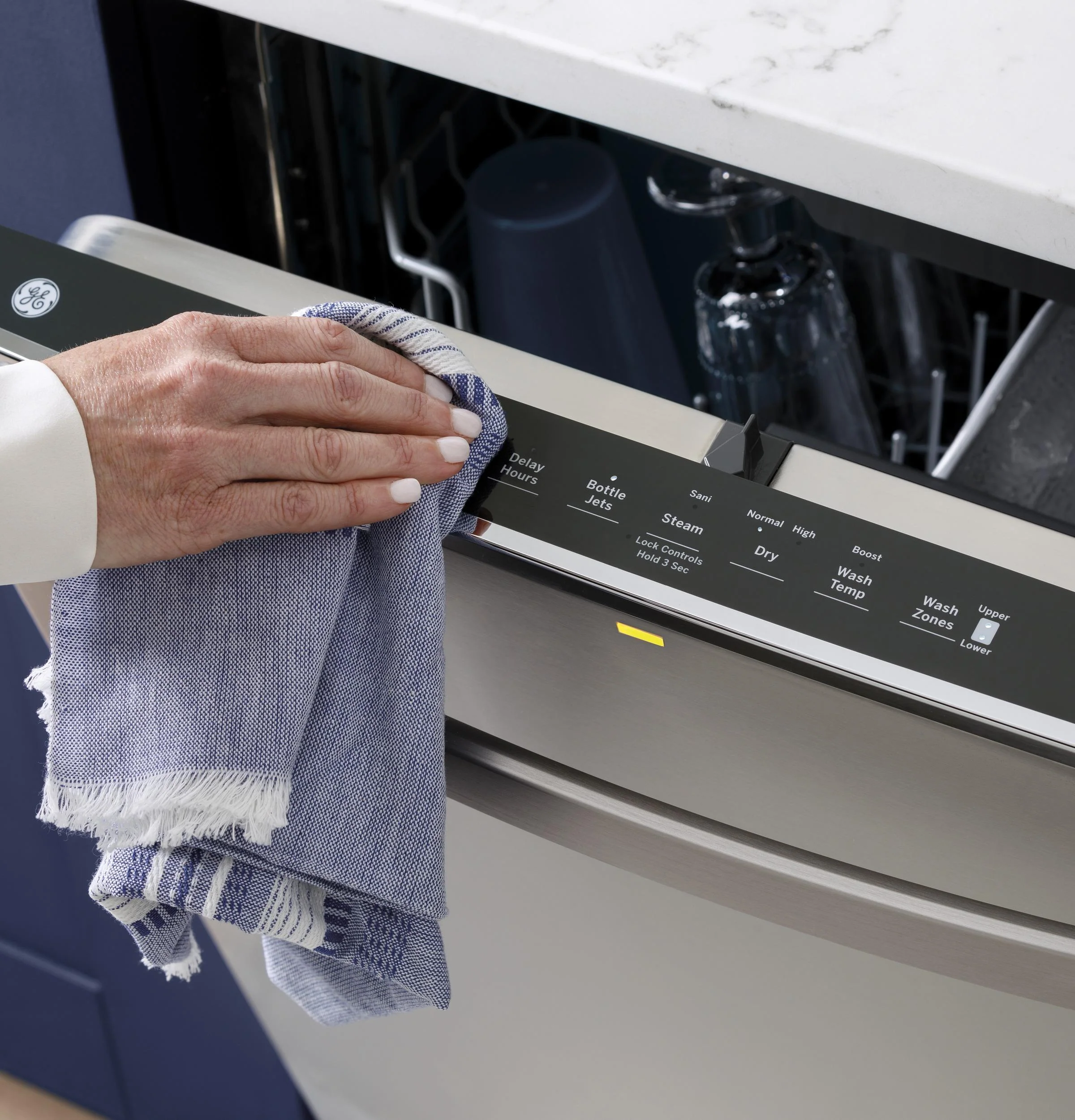 GE® Top Control with Stainless Steel Interior Dishwasher with Sanitize Cycle & Dry Boost with Fan Assist - Image 48