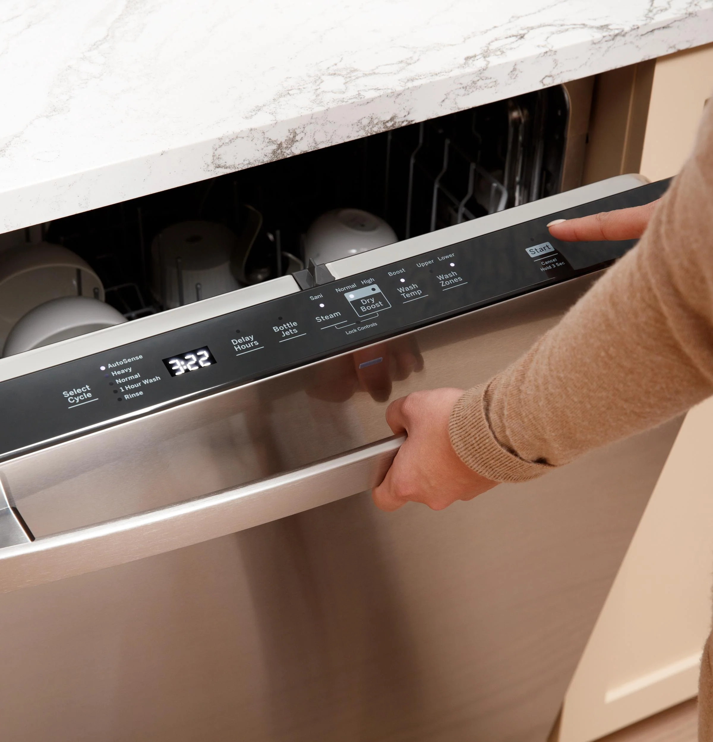 GDT670SGVBB GE® ENERGY STAR® Top Control with Stainless Steel Interior Dishwasher with Sanitize Cycle - Image 23