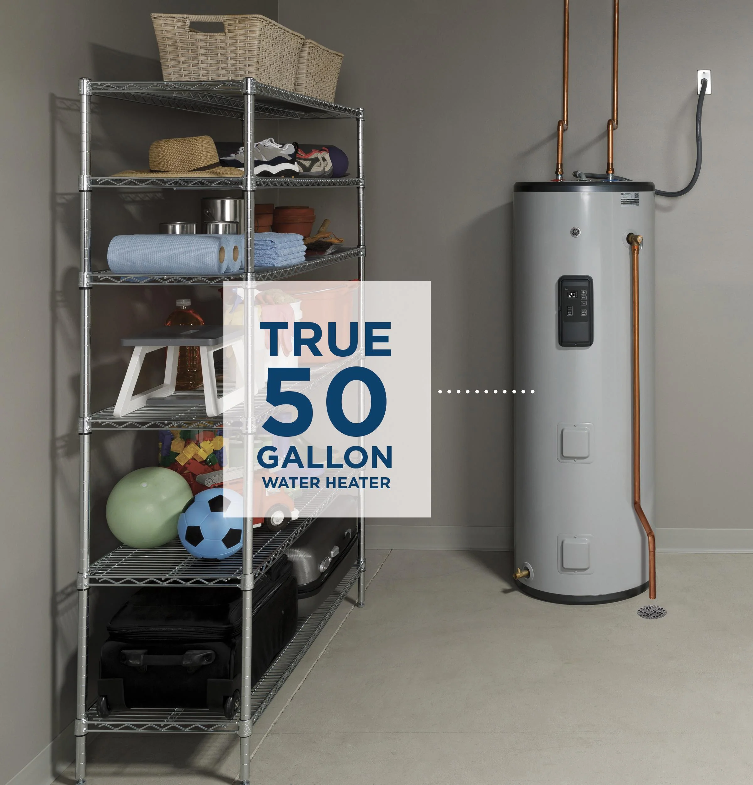 GE50T12BLM GE® Smart 50 Gallon Tall Electric Water Heater - Image 8