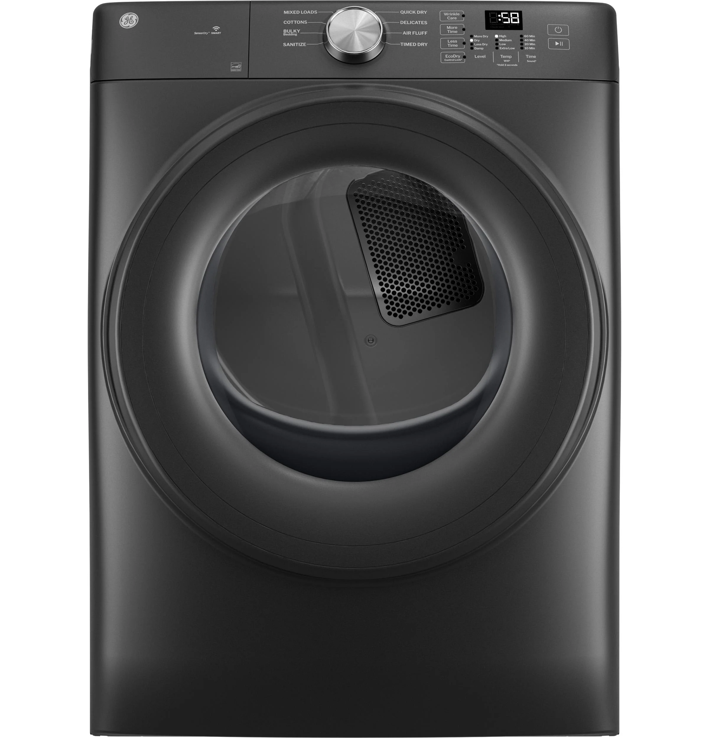 GFD35GSPYDS GE® ENERGY STAR® 7.8 cu. ft. Capacity Smart Front Load Gas Dryer