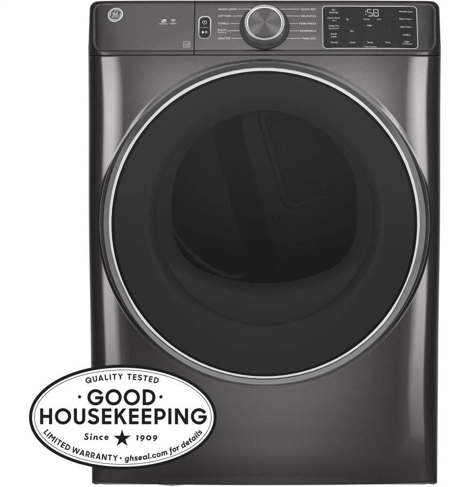 GE® 7.8 cu. ft. Capacity Smart Front Load Electric Dryer with Sanitize Cycle