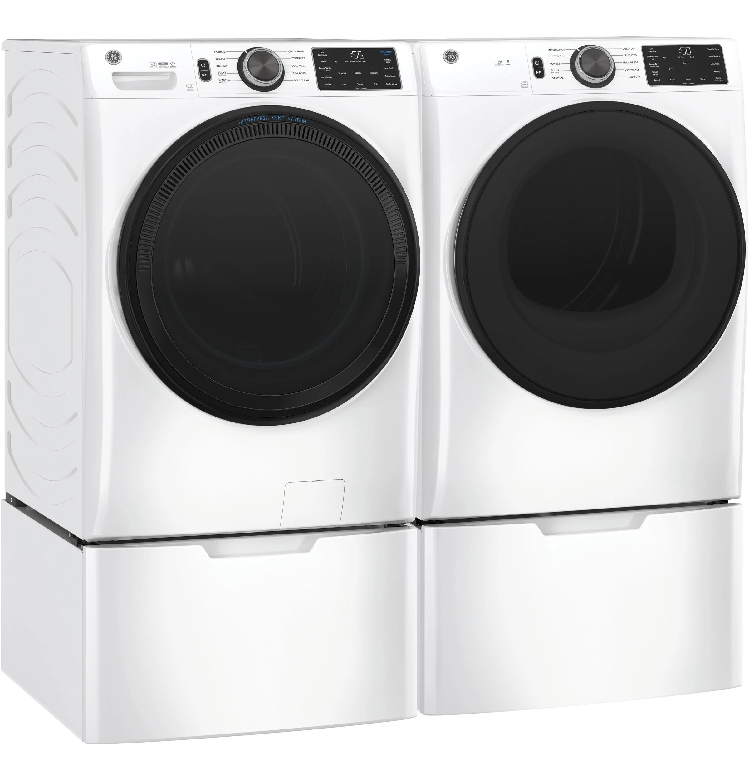 GFD55ESSNWW GE® ENERGY STAR® 7.8 cu. ft. Capacity Smart Front Load Electric Dryer with Sanitize Cycle - Image 35