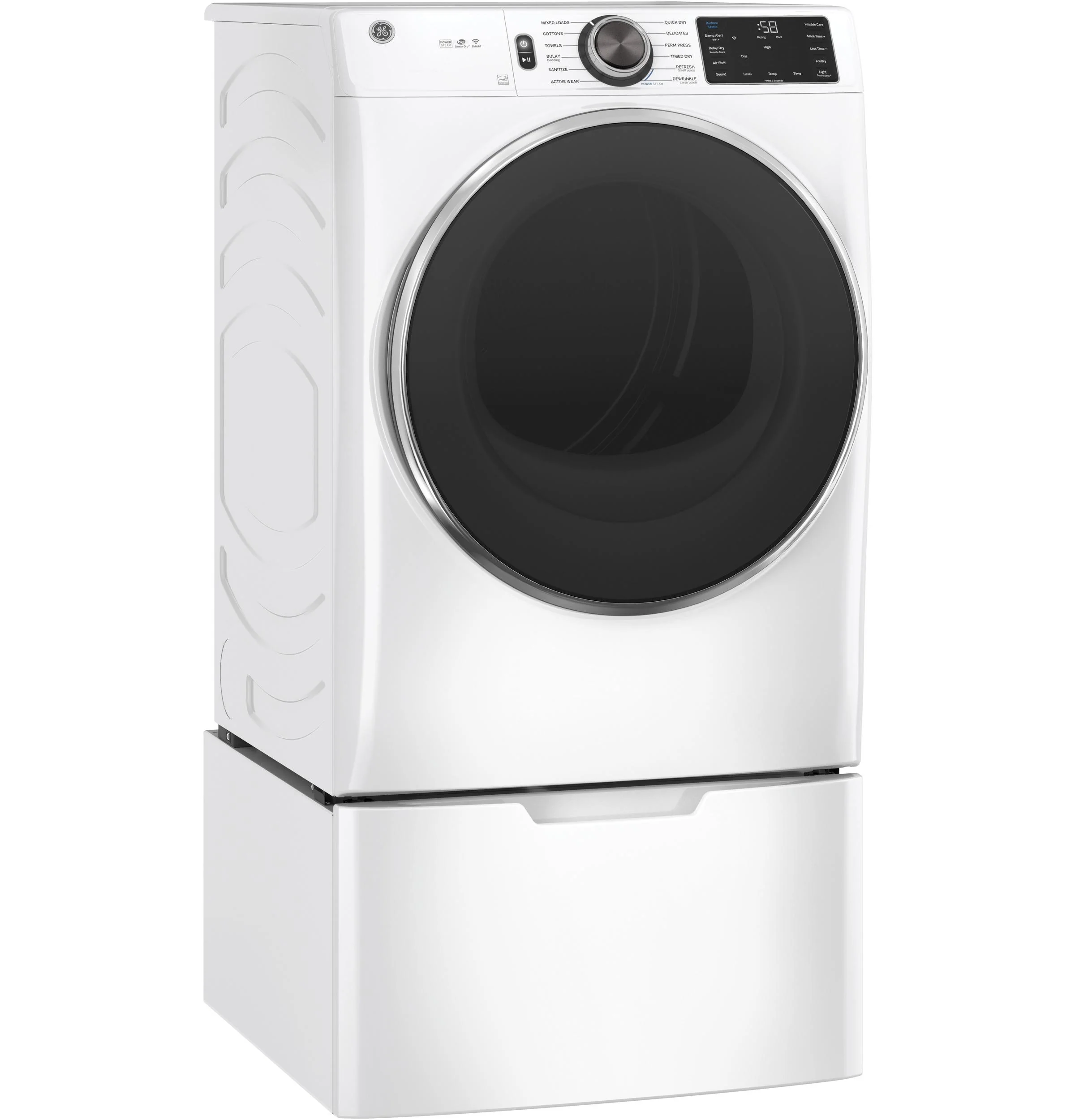 GE® 7.8 cu. ft. Capacity Smart Front Load Gas Dryer with Steam and Sanitize Cycle - Image 3