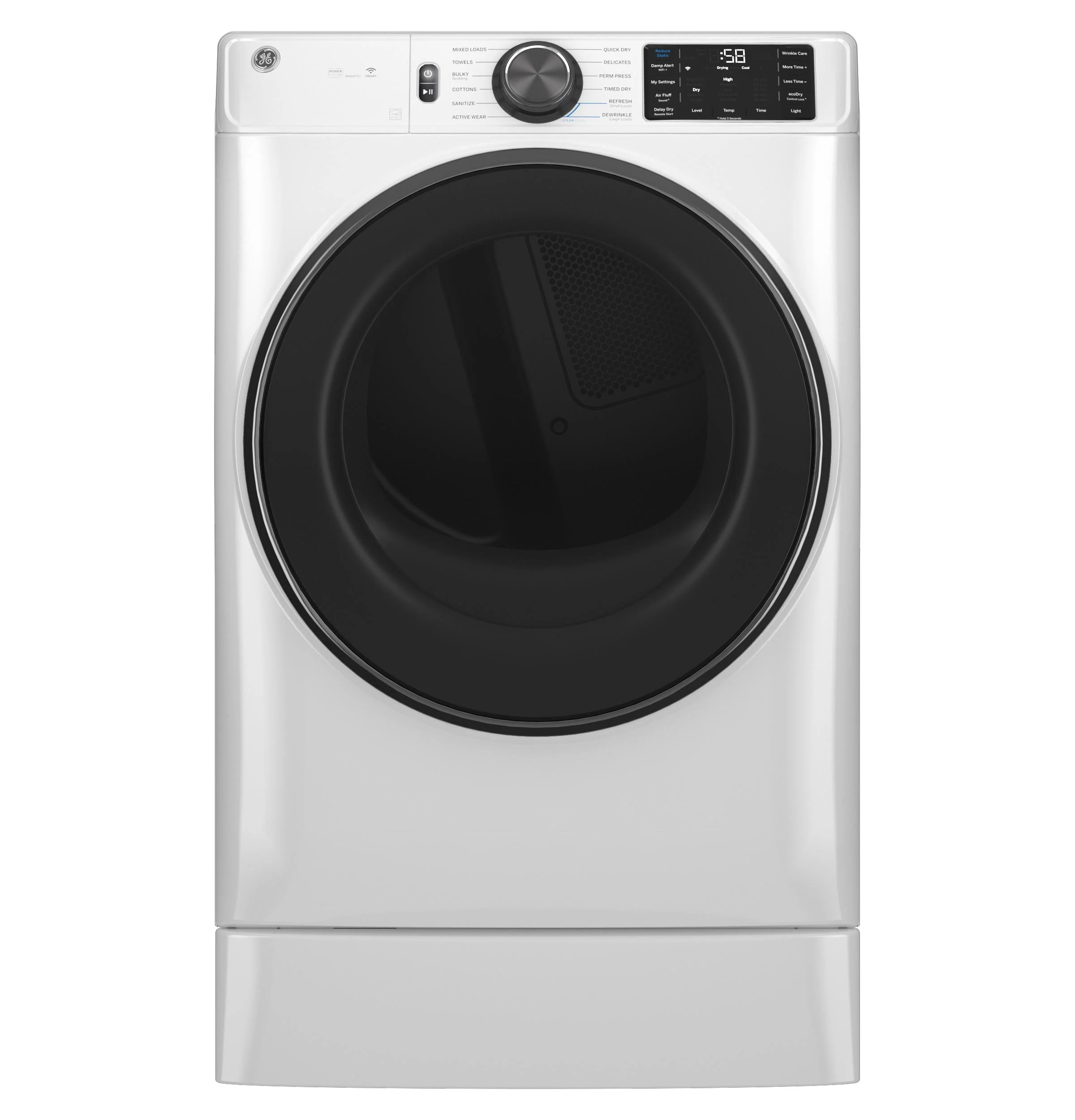 GFD65GSSVWW GE® ENERGY STAR® 7.8 cu. ft. Capacity Smart Front Load Gas Dryer with Steam and Sanitize Cycle - Image 6