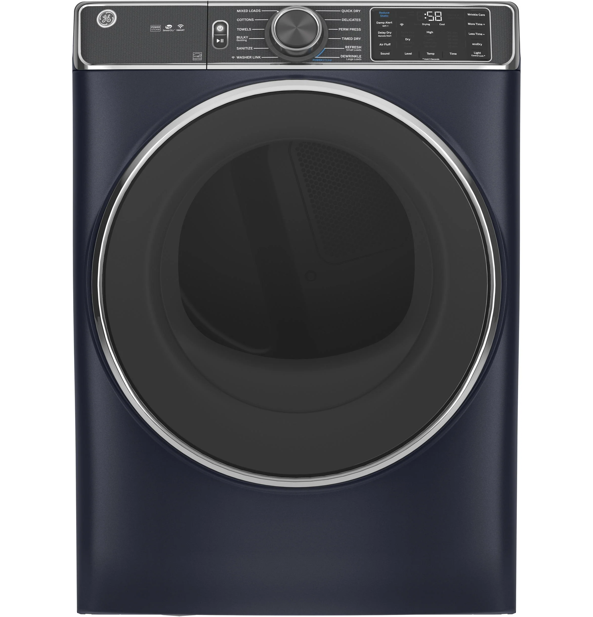 GE® ENERGY STAR® 7.8 cu. ft. Capacity Smart Front Load Gas Dryer with Steam and Sanitize Cycle