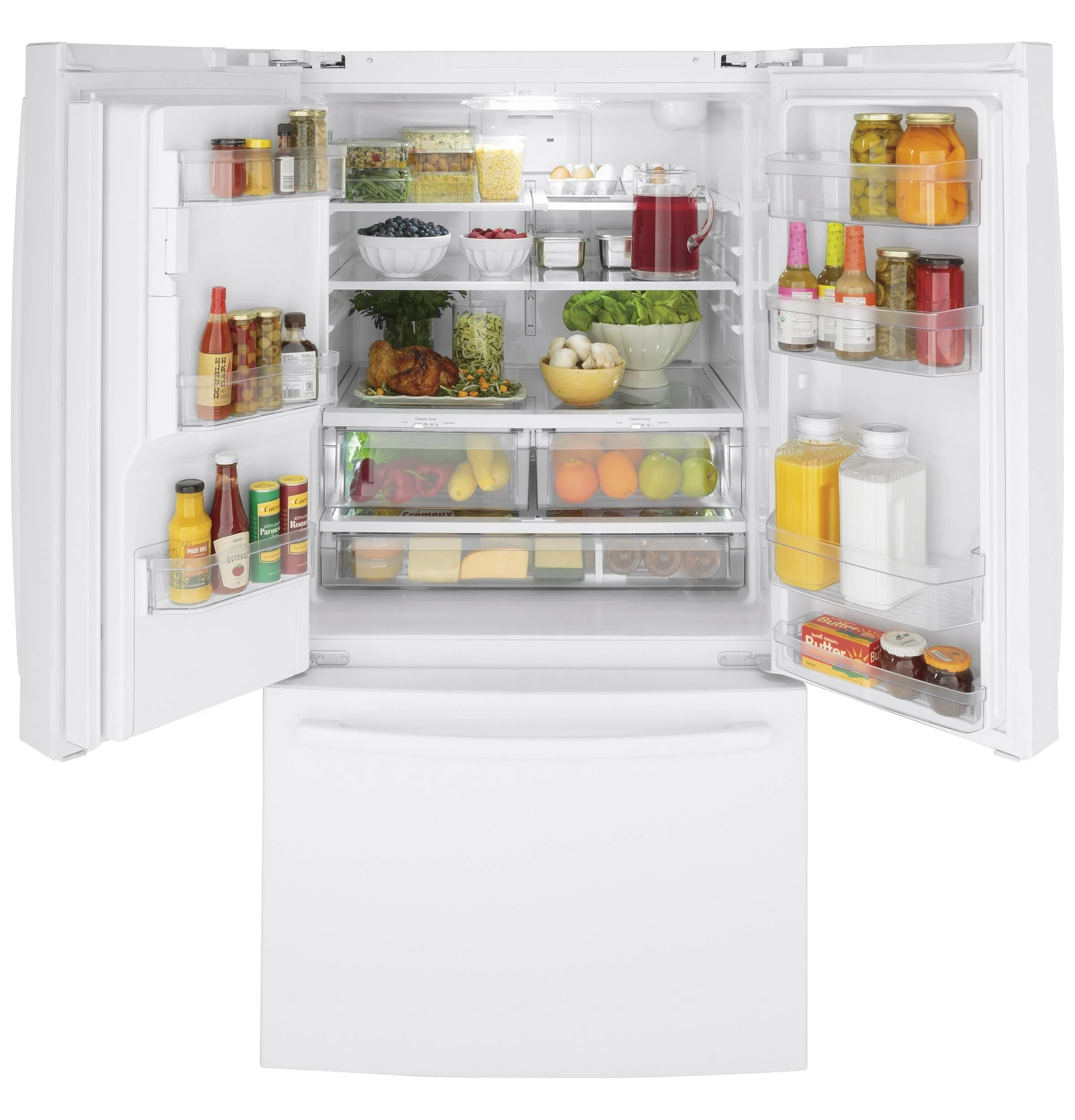 GFE26JGMWW GE® ENERGY STAR® 25.7 Cu. Ft. French-Door Refrigerator - Image 2