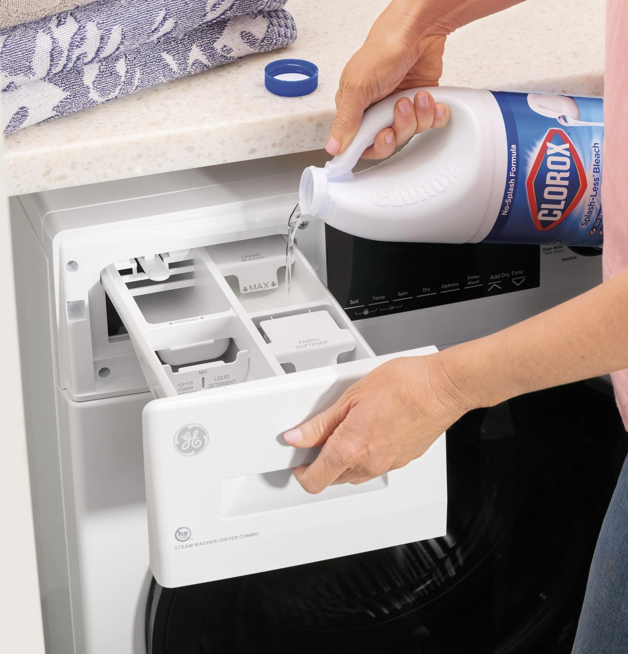 GFQ14ESSNWW GE® 24" 2.4 cu. ft.Capacity Front Load Washer/Condenser Dryer Combo - Image 12
