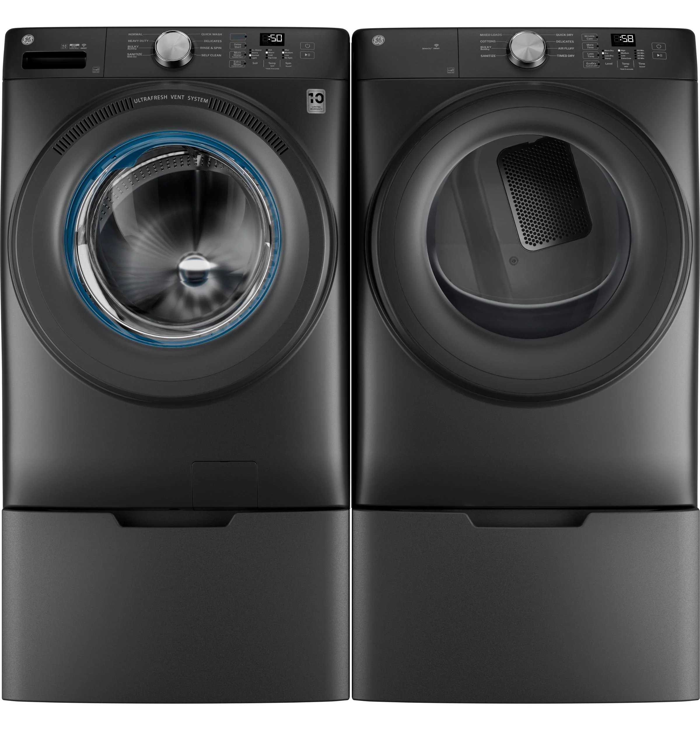 GFW350SPYDS GE® ENERGY STAR® 4.6 cu. ft. Capacity Smart Front Load Washer with UltraFresh Vent System with OdorBlock™ - Image 10