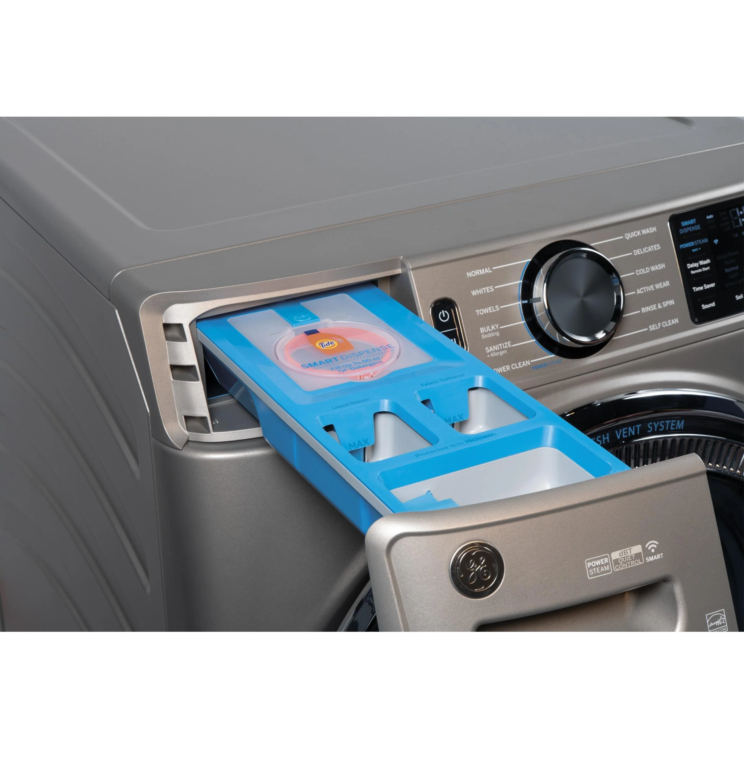 GE® 4.8 cu. ft. Capacity Smart Front Load ENERGY STAR® Steam Washer with SmartDispense™ UltraFresh Vent System with OdorBlock™ and Sanitize + Allergen - Image 43