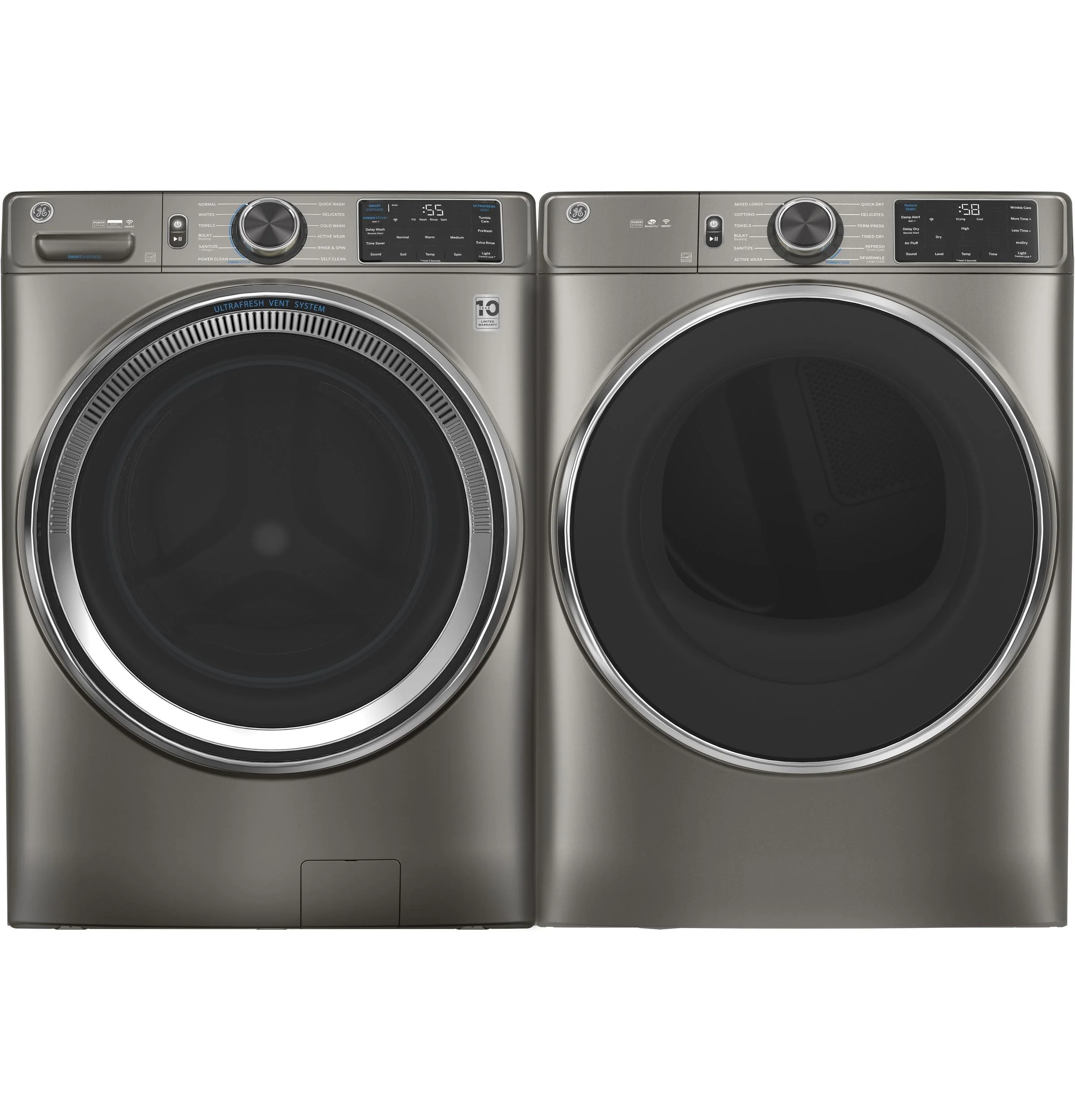 GE® 4.8 cu. ft. Capacity Smart Front Load ENERGY STAR® Steam Washer with SmartDispense™ UltraFresh Vent System with OdorBlock™ and Sanitize + Allergen - Image 5