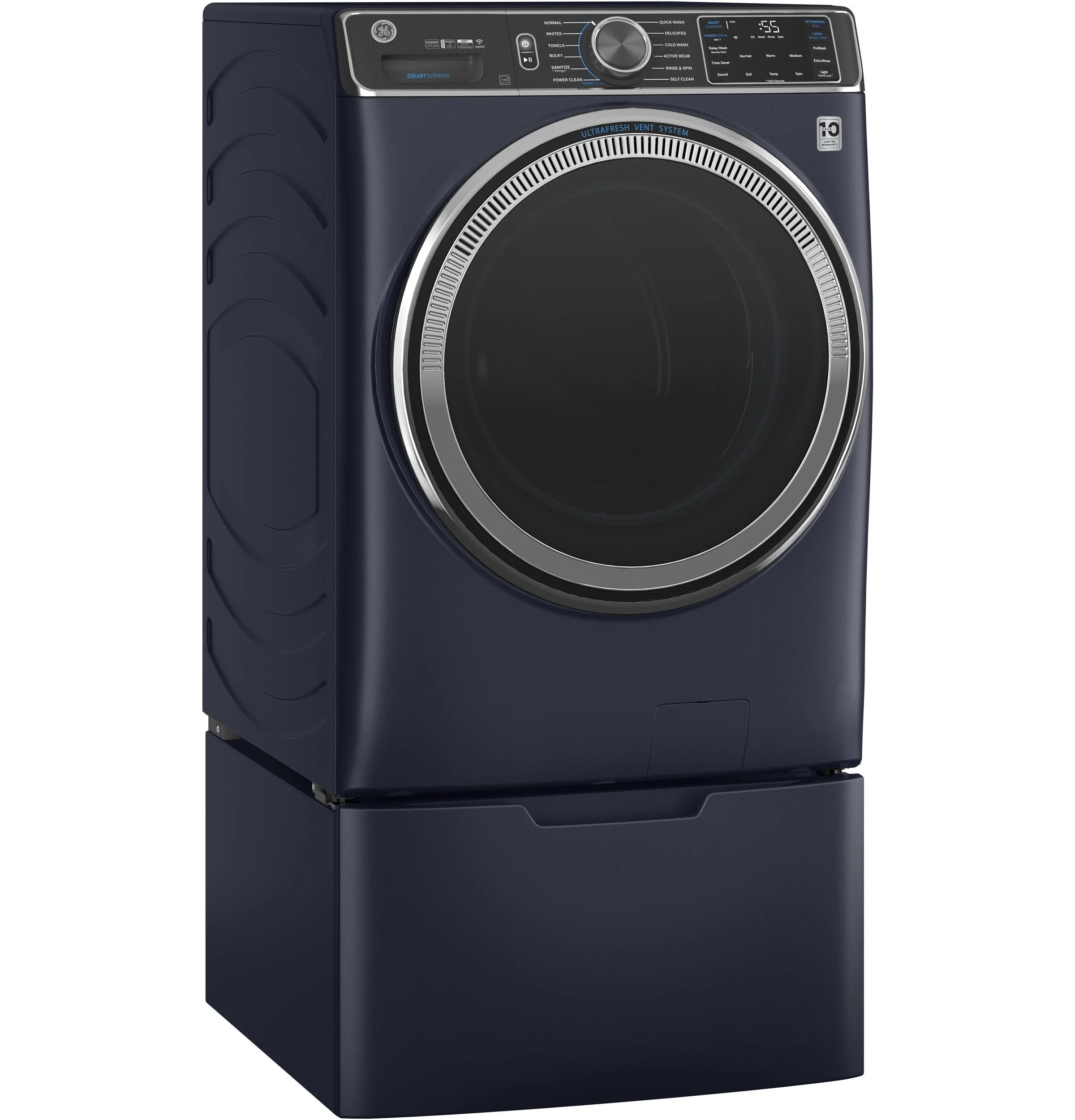 GE® ENERGY STAR® 5.0 cu. ft. Capacity Smart Front Load Steam Washer with SmartDispense™ UltraFresh Vent System with OdorBlock™ and Sanitize Allergen - Image 3