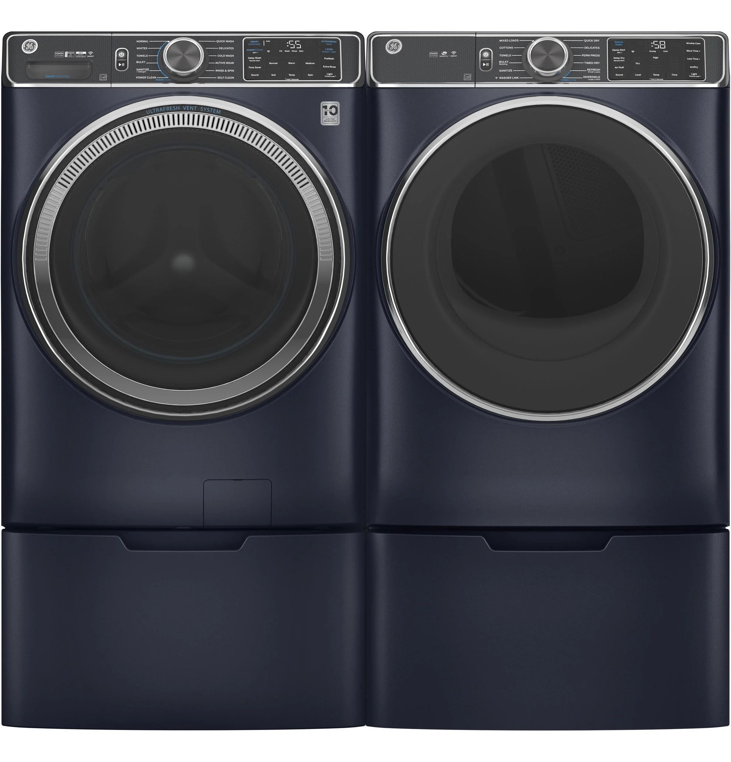 GE® ENERGY STAR® 5.0 cu. ft. Capacity Smart Front Load Steam Washer with SmartDispense™ UltraFresh Vent System with OdorBlock™ and Sanitize Allergen - Image 39