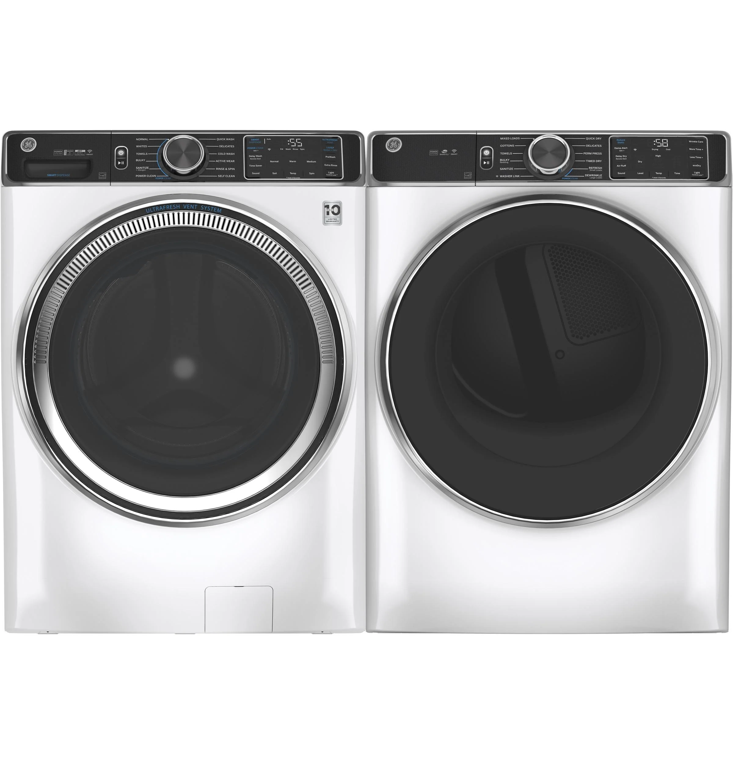 GE® ENERGY STAR® 5.0 cu. ft. Capacity Smart Front Load Steam Washer with SmartDispense™ UltraFresh Vent System with OdorBlock™ and Sanitize Allergen - Image 5