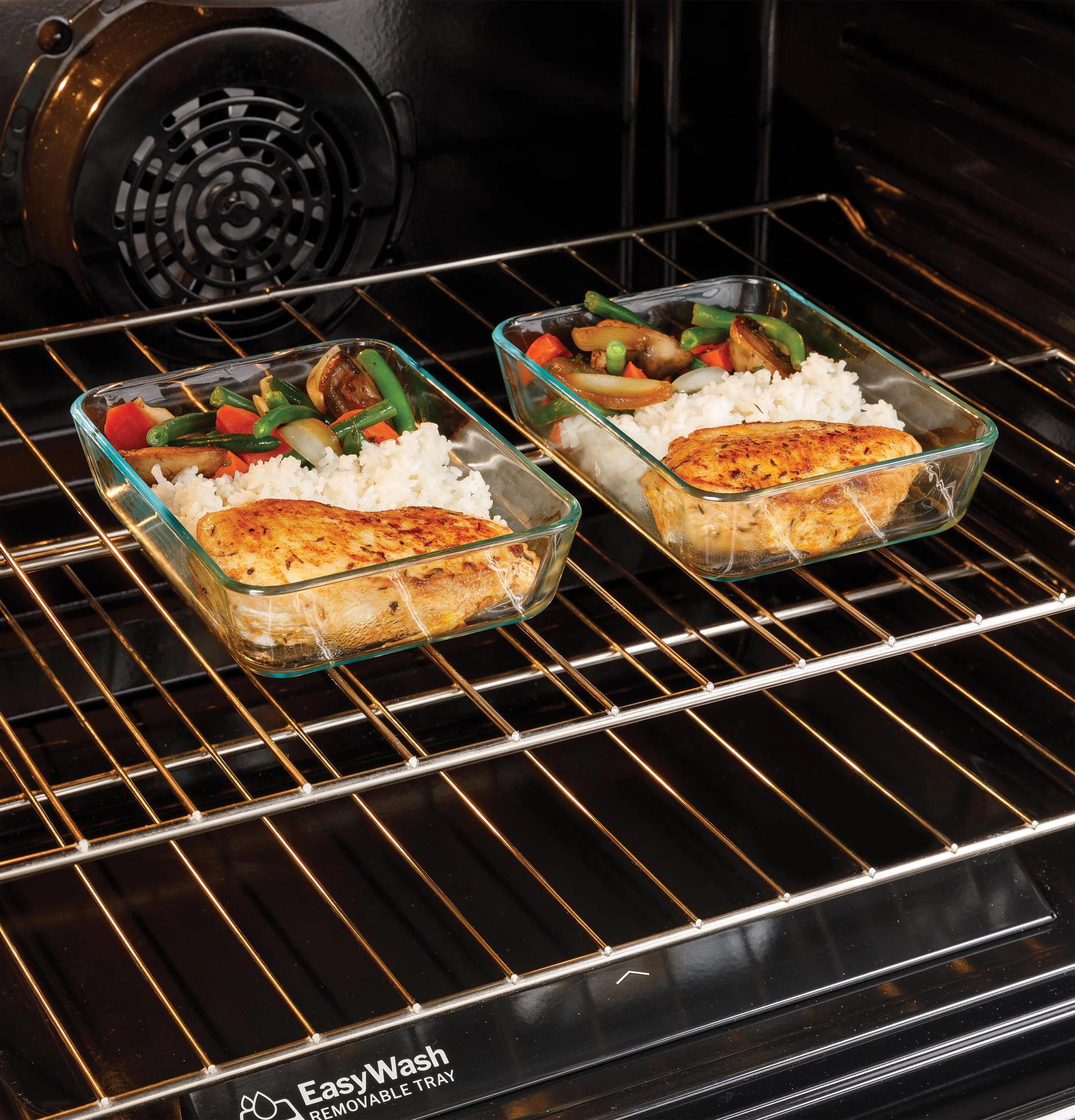 GGF600AVBB GE® 30" Free-Standing Gas Convection Range with No Preheat Air Fry and EasyWash™ Oven Tray - Image 15