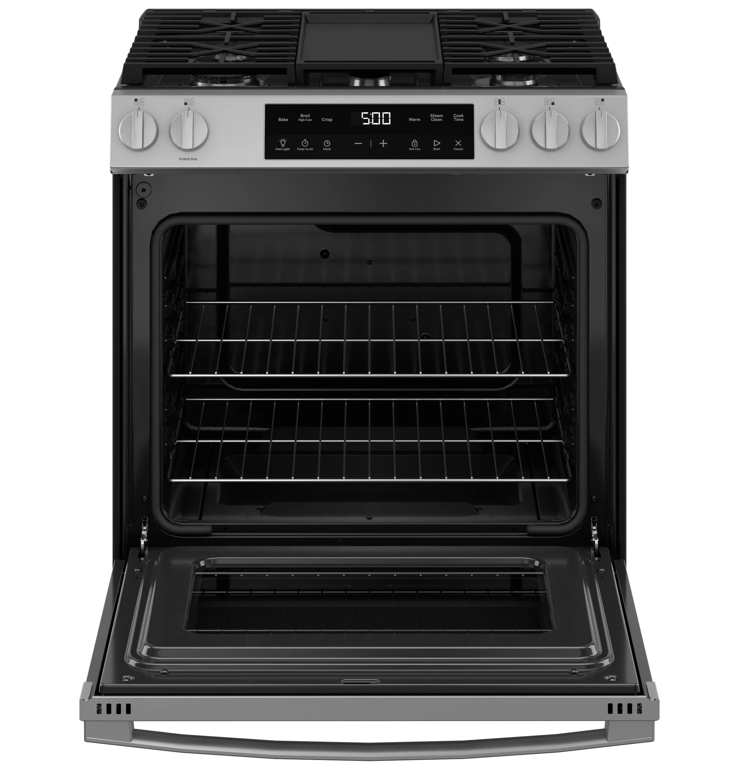 GGS500SVSS GE® 30" Slide-In Front Control Gas Range with Crisp Mode - Image 3