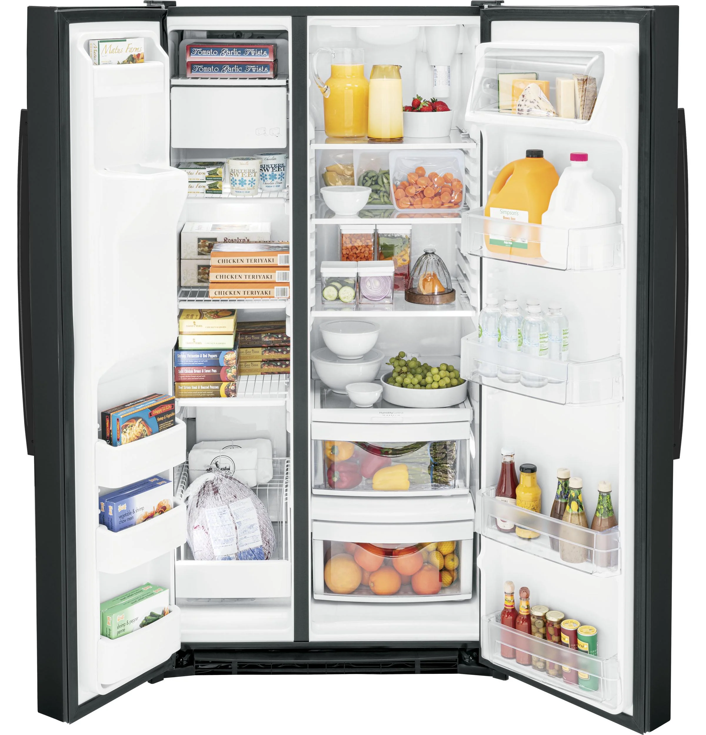 GSE25GGPBB GE® ENERGY STAR® 25.3 Cu. Ft. Side-By-Side Refrigerator - Image 2