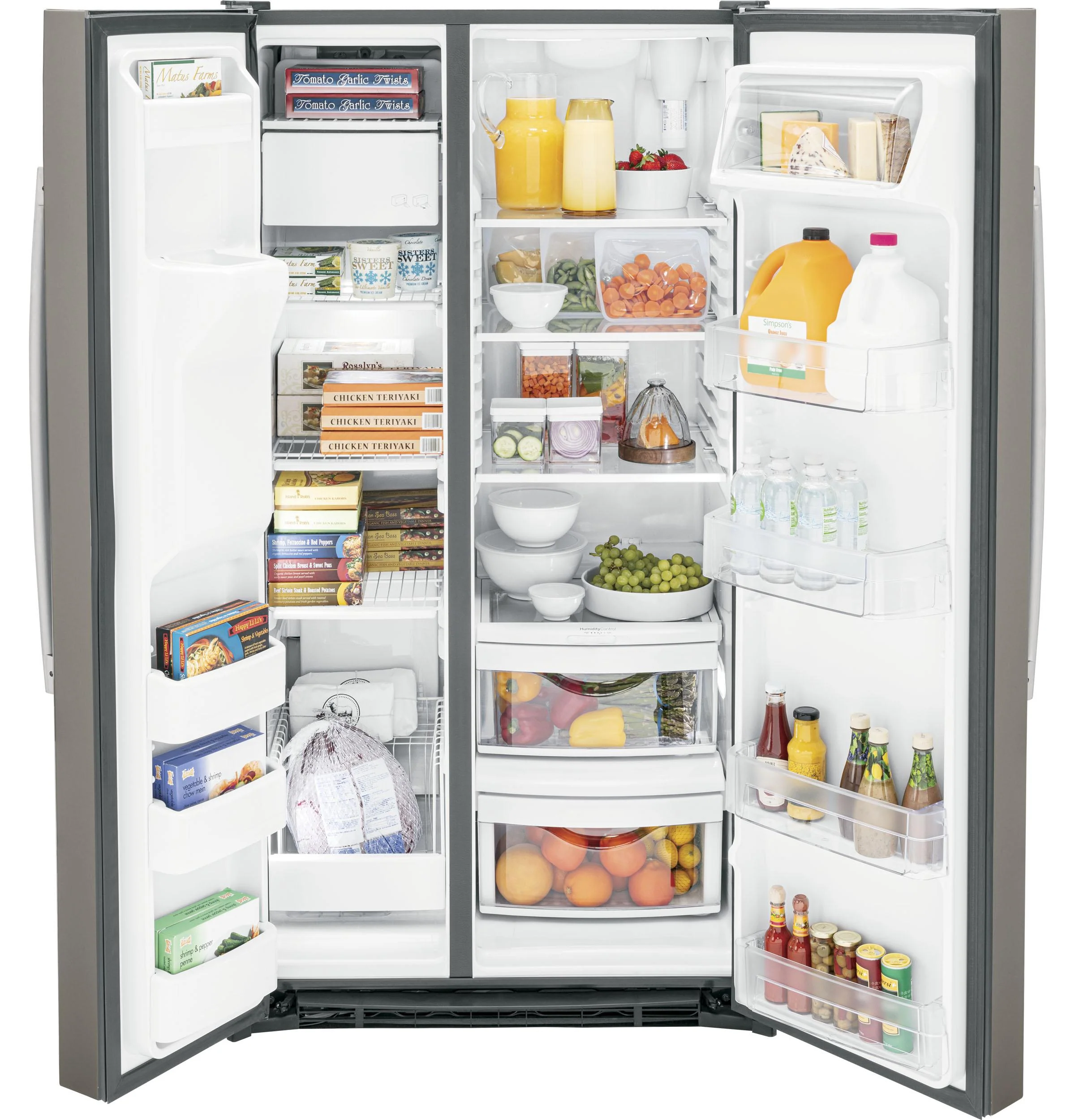 GSS25GMPES GE® 25.3 Cu. Ft. Side-By-Side Refrigerator - Image 2