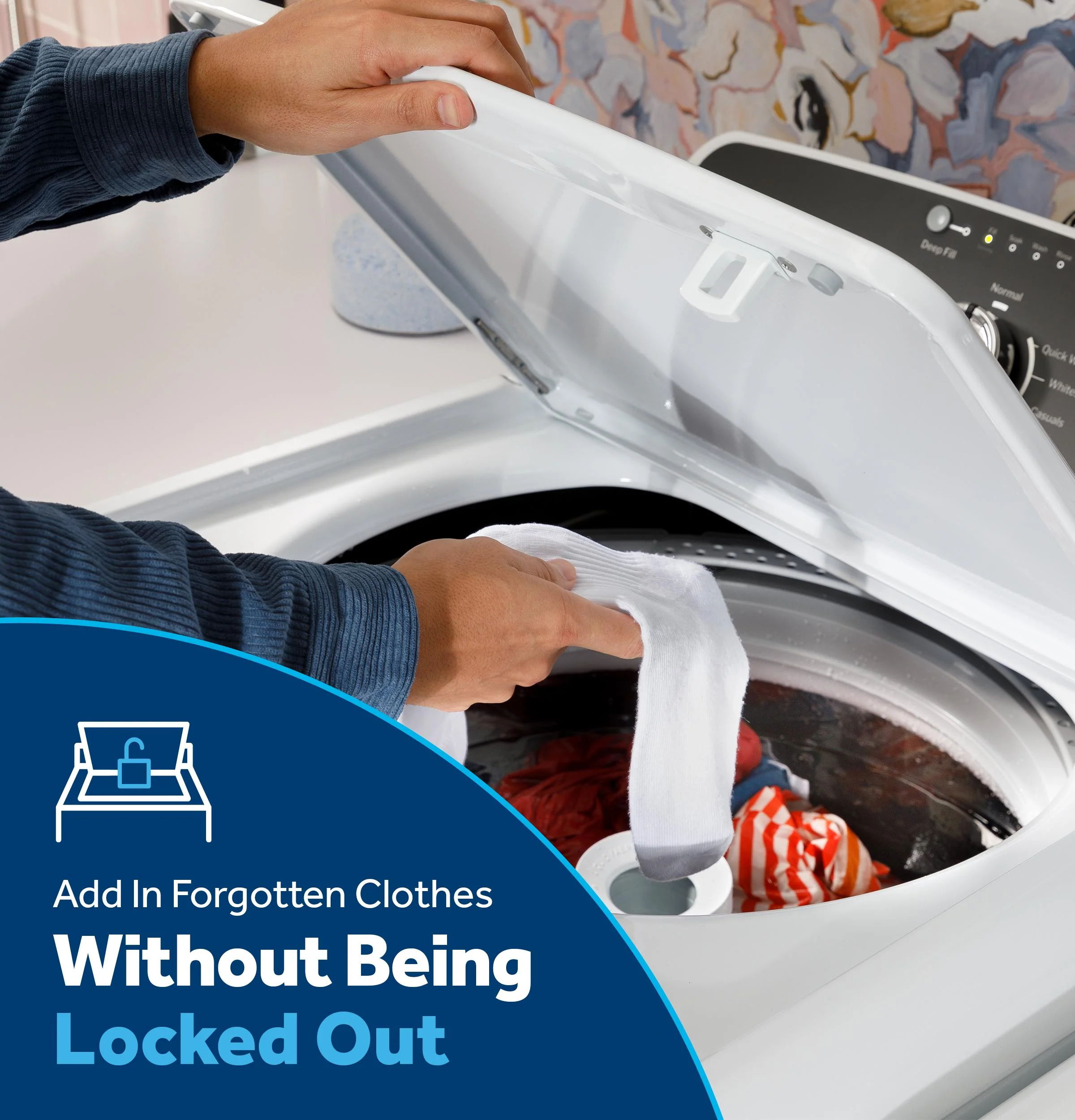 GTW485ASWWB GE® 4.5 cu. ft. Capacity Washer with Stainless Steel Basket, Cold Plus and Wash Boost - Image 16
