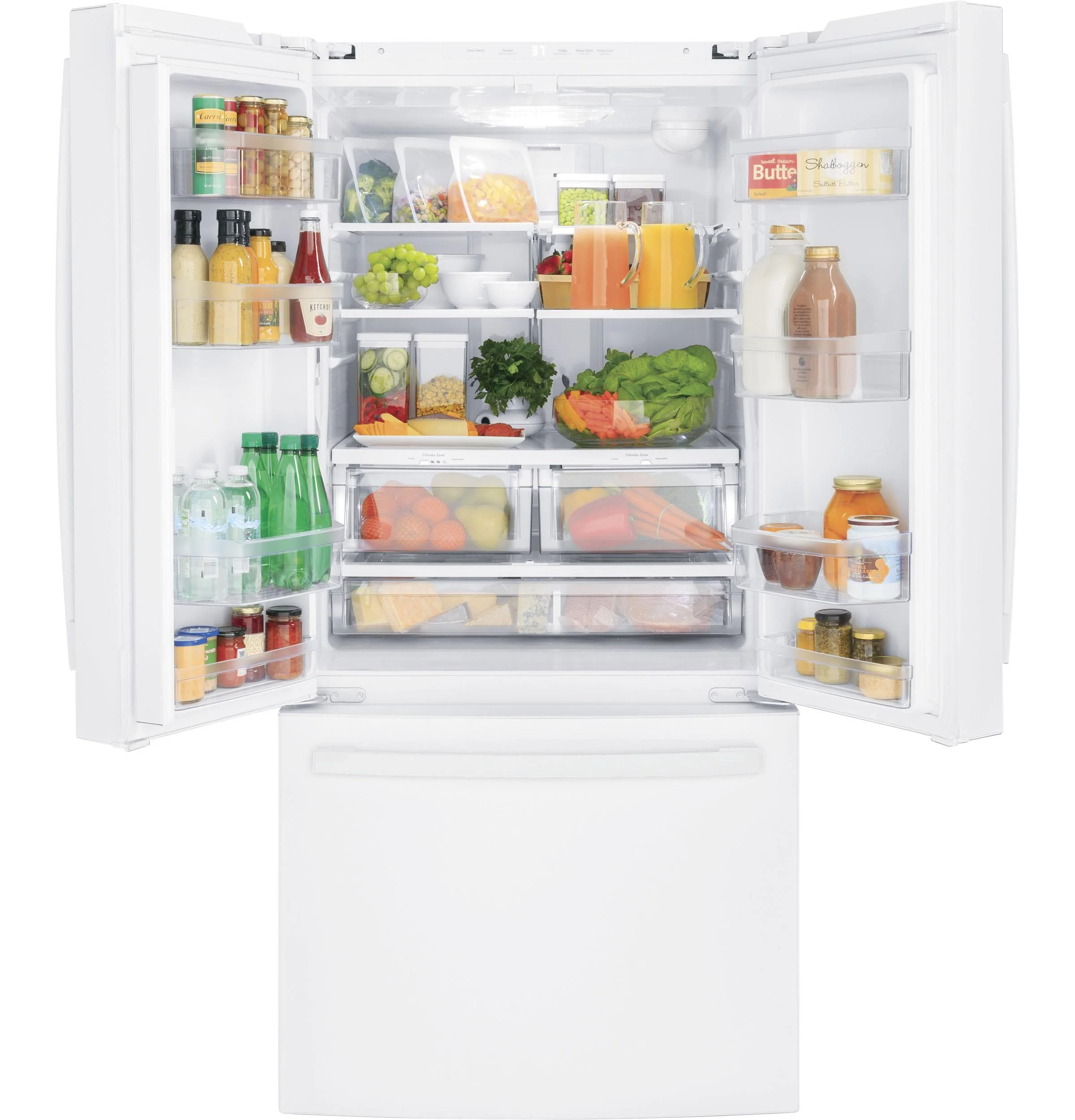 GWE19JGLWW GE® ENERGY STAR® 18.6 Cu. Ft. Counter-Depth French-Door Refrigerator - Image 2