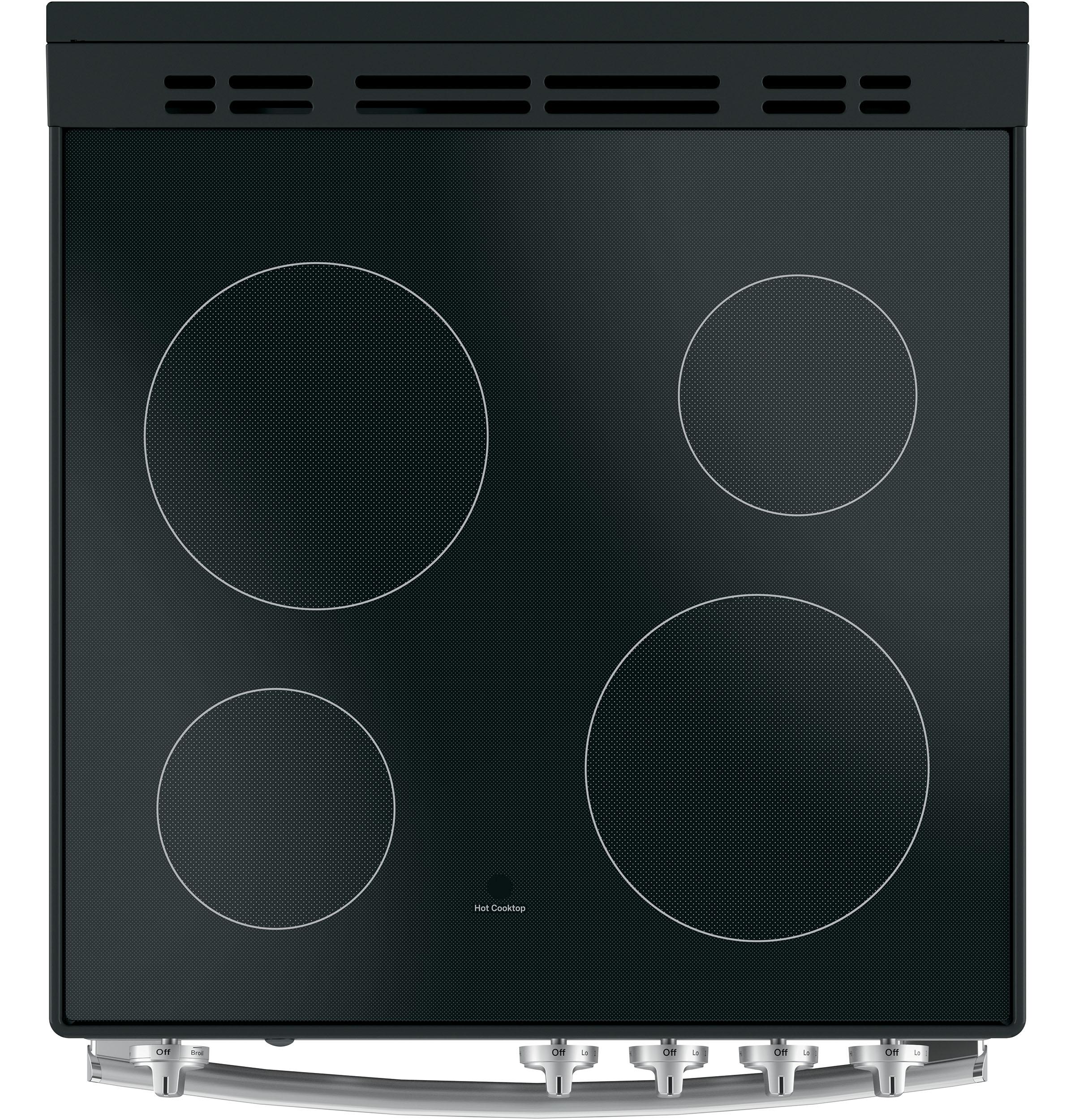 JAS640RMSS GE® ENERGY STAR® 24" Free-Standing/Slide-in Front Control Range with Steam Clean and Large Window - Image 4