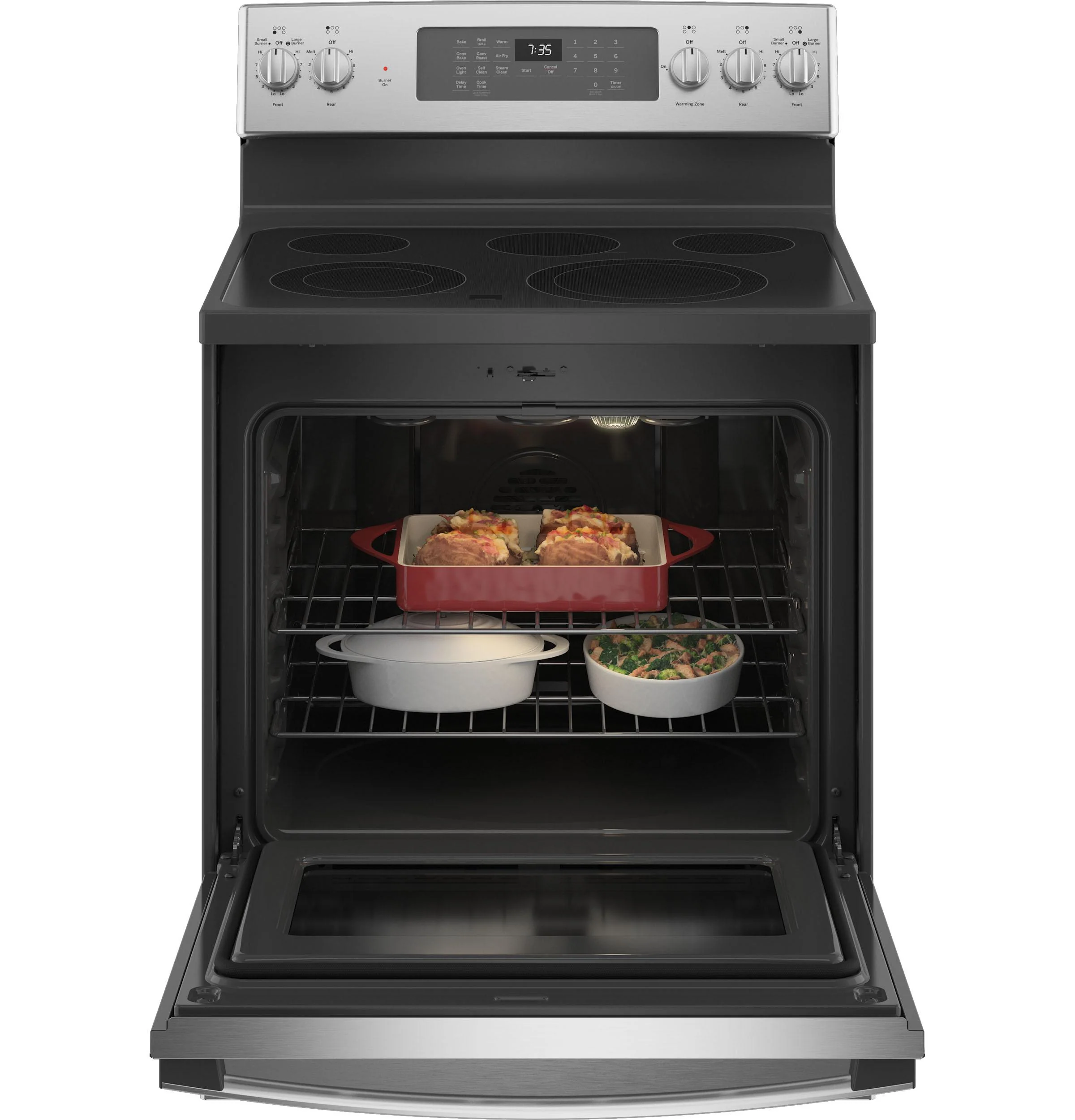 GE® 30" Free-Standing Electric Convection Range with No Preheat Air Fry - Image 3