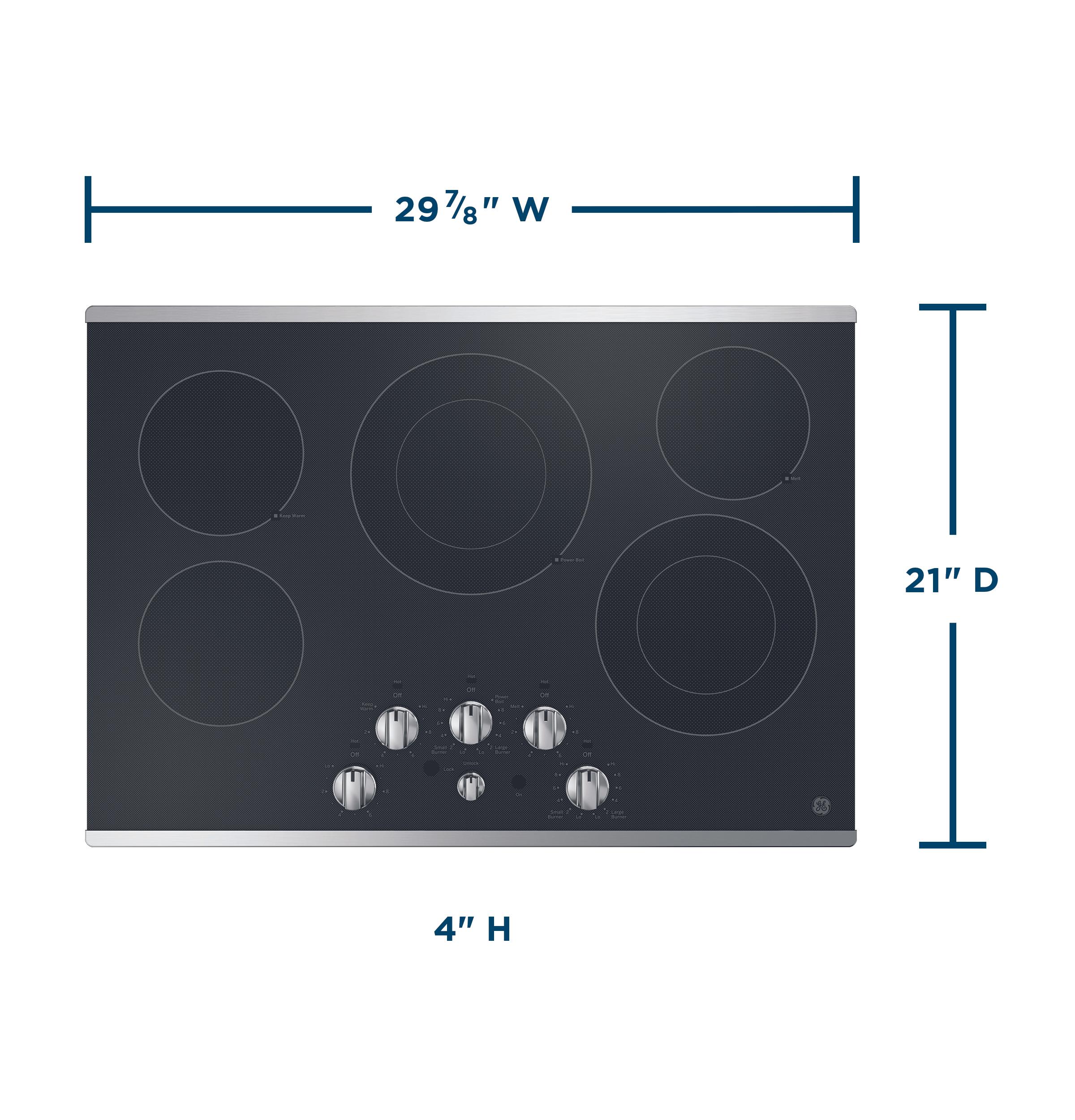 JEP5030STSS GE® 30" Built-In knob Control Electric Cooktop - Image 22