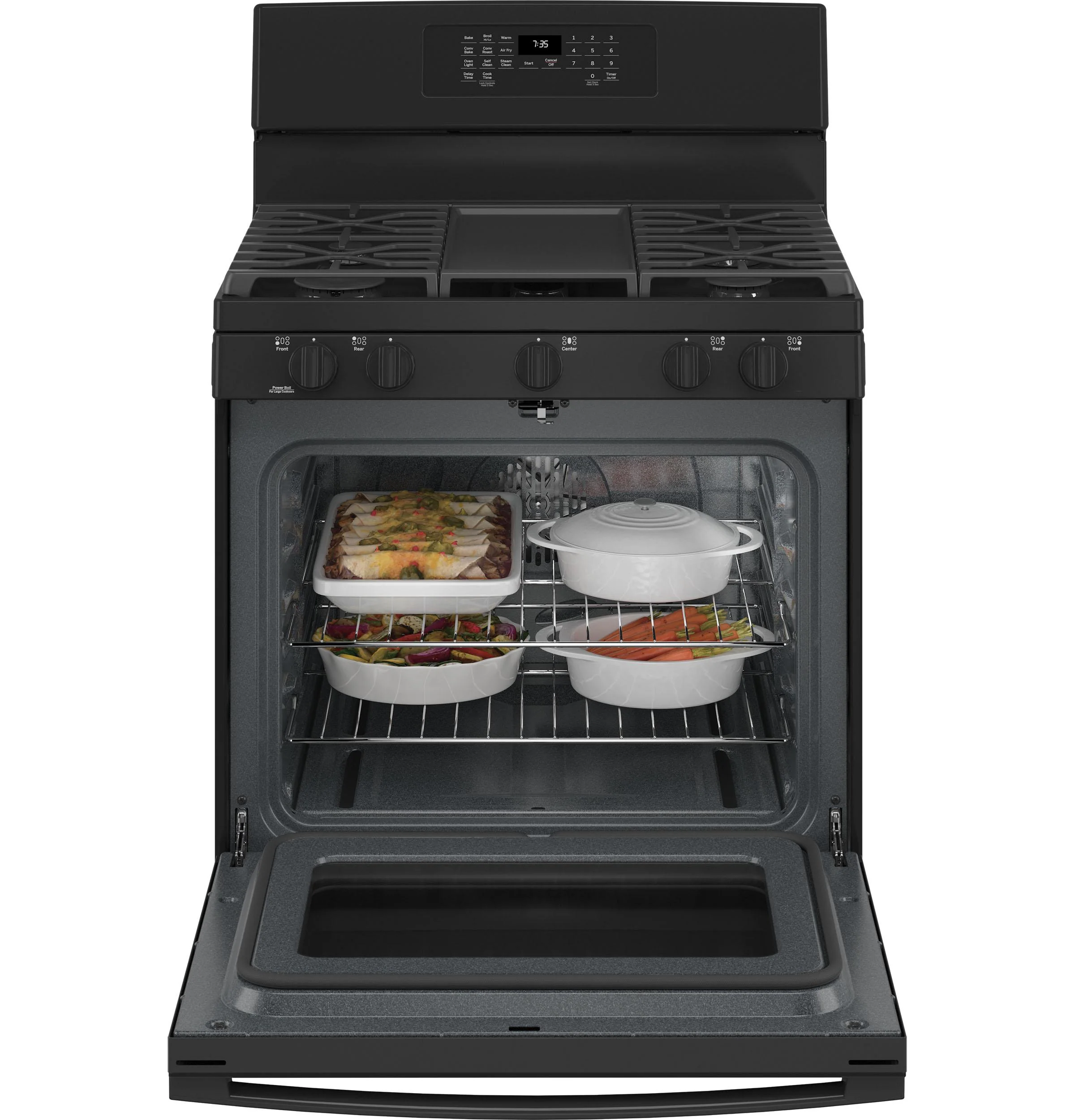 JGB735DPBB GE® 30" Free-Standing Gas Convection Range with No Preheat Air Fry - Image 18