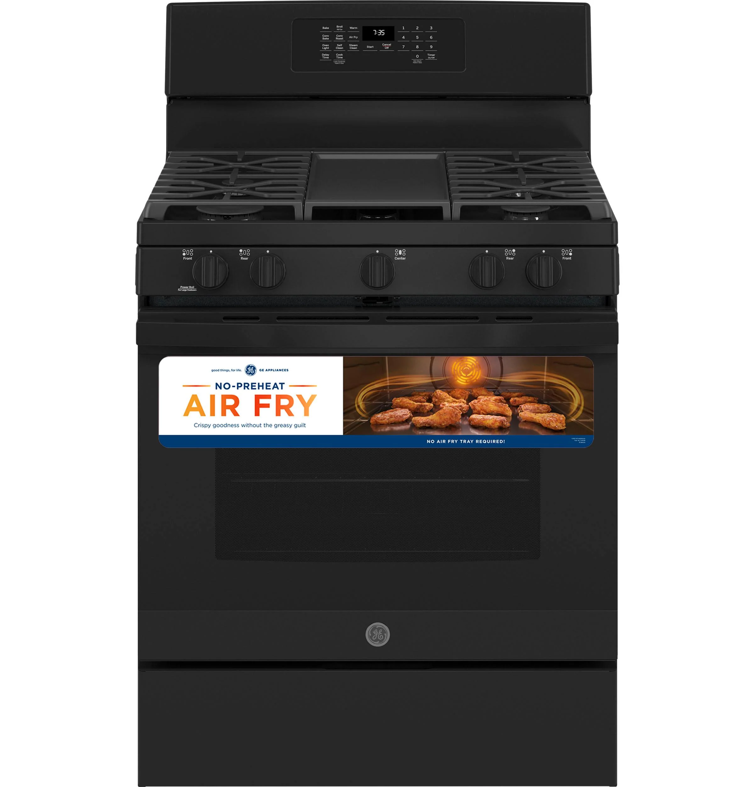 JGB735DPBB GE® 30" Free-Standing Gas Convection Range with No Preheat Air Fry - Image 30