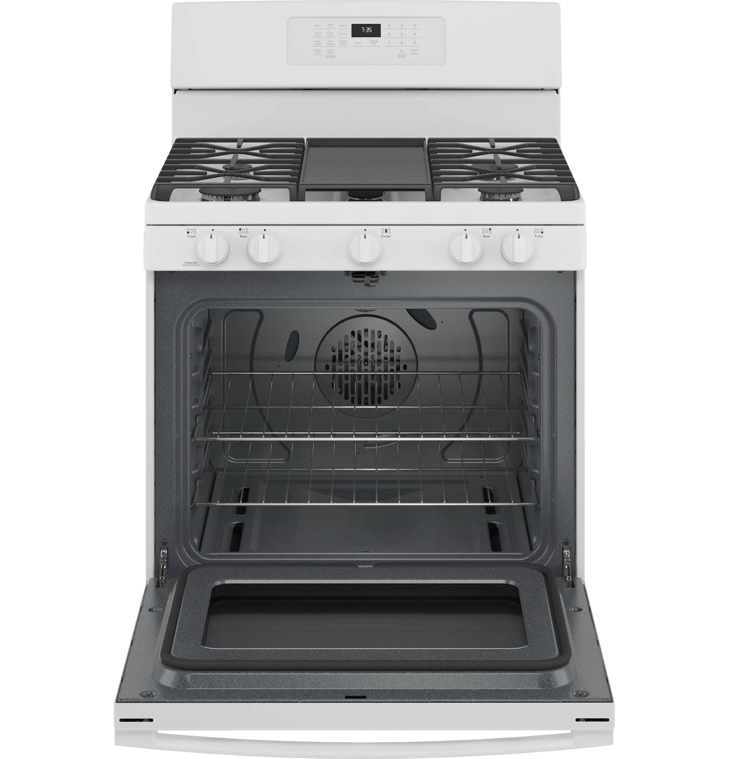 JGB735DPWW GE® 30" Free-Standing Gas Convection Range with No Preheat Air Fry - Image 2