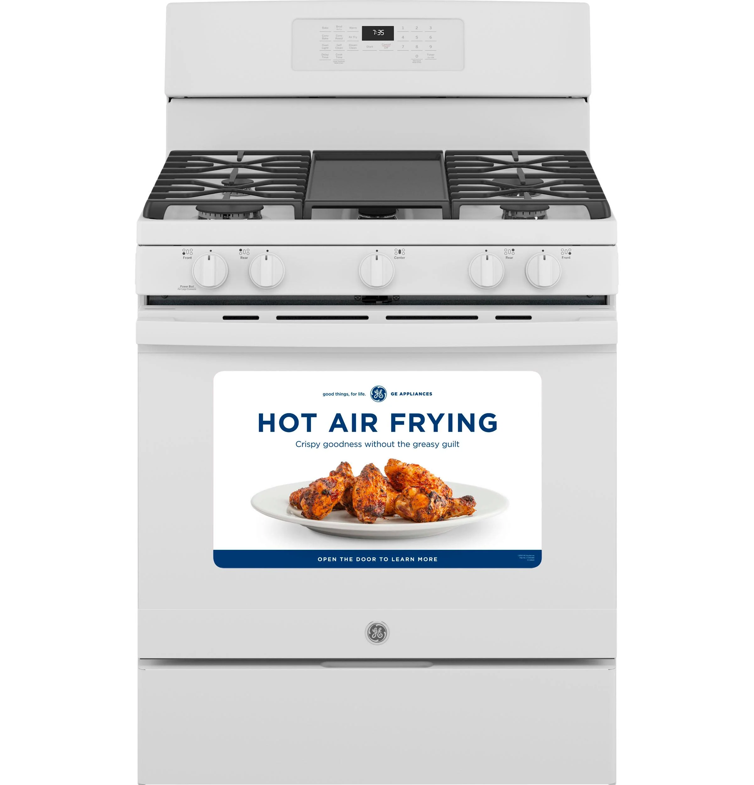 JGB735DPWW GE® 30" Free-Standing Gas Convection Range with No Preheat Air Fry - Image 28
