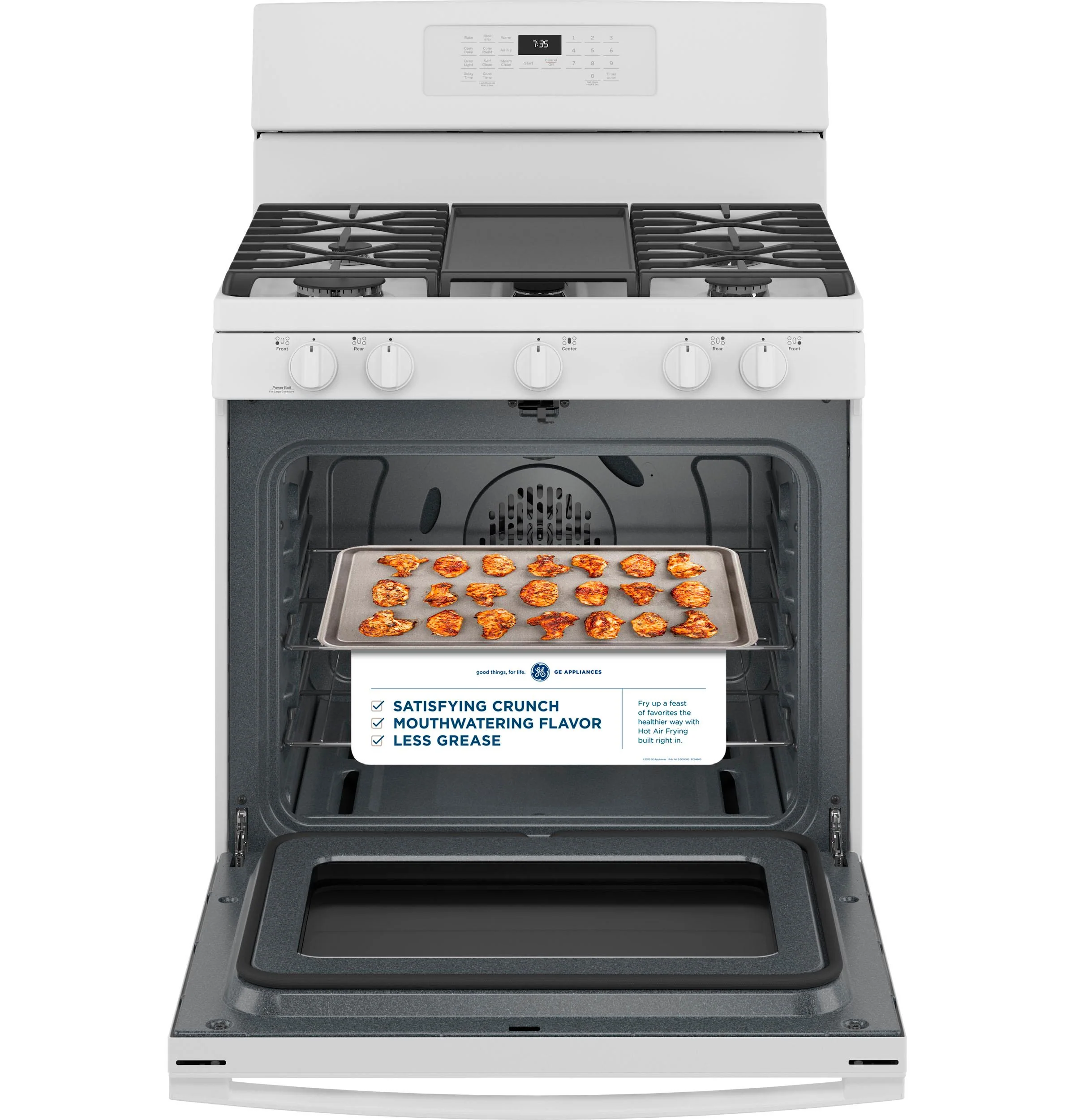 JGB735DPWW GE® 30" Free-Standing Gas Convection Range with No Preheat Air Fry - Image 29