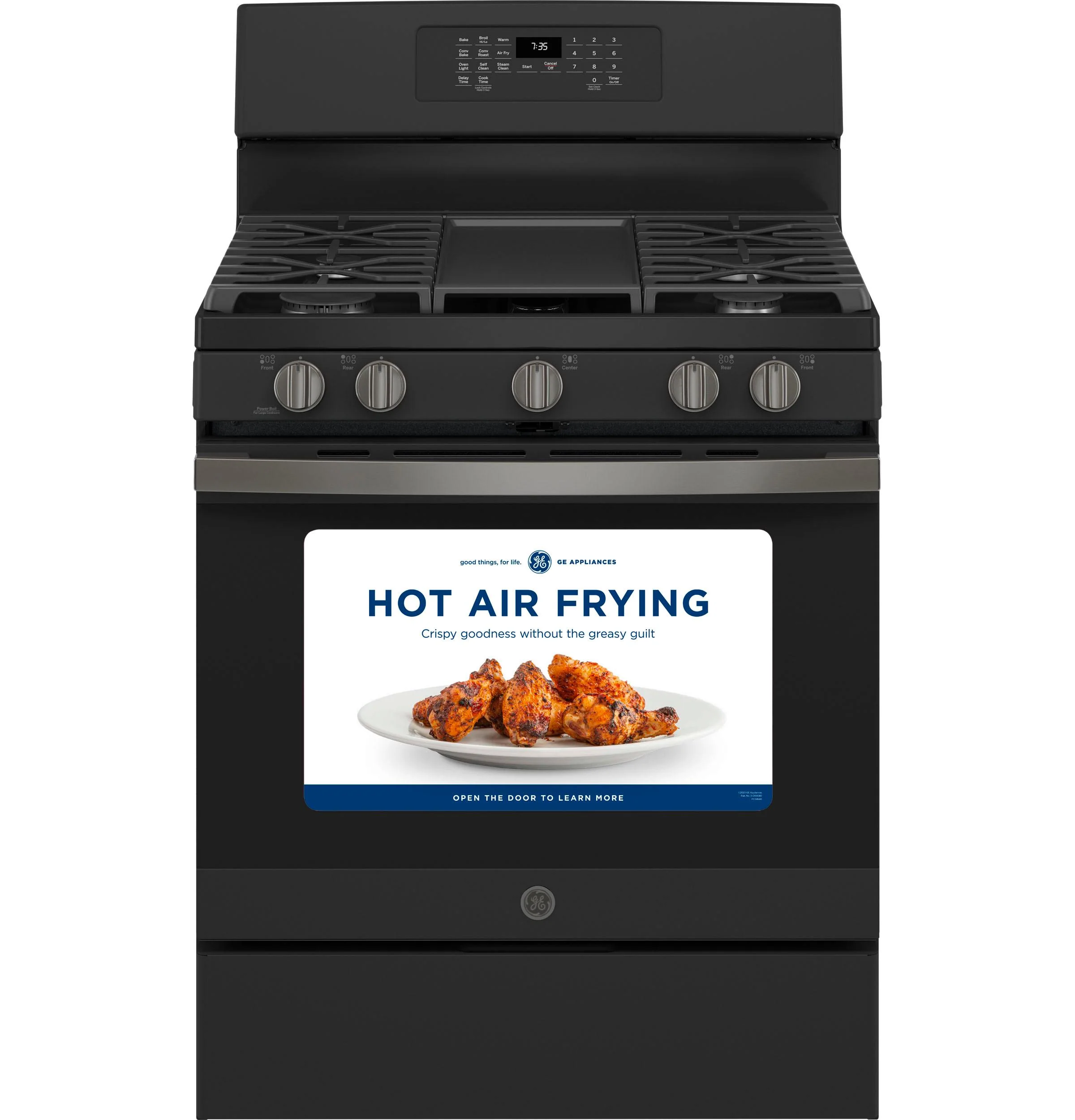 GE® 30" Free-Standing Gas Convection Range with No Preheat Air Fry - Image 14
