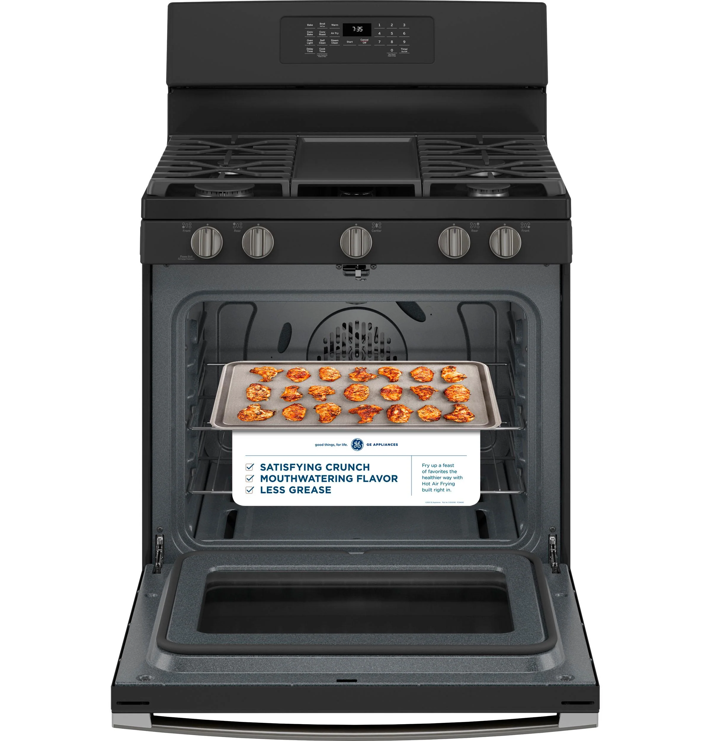 GE® 30" Free-Standing Gas Convection Range with No Preheat Air Fry - Image 15