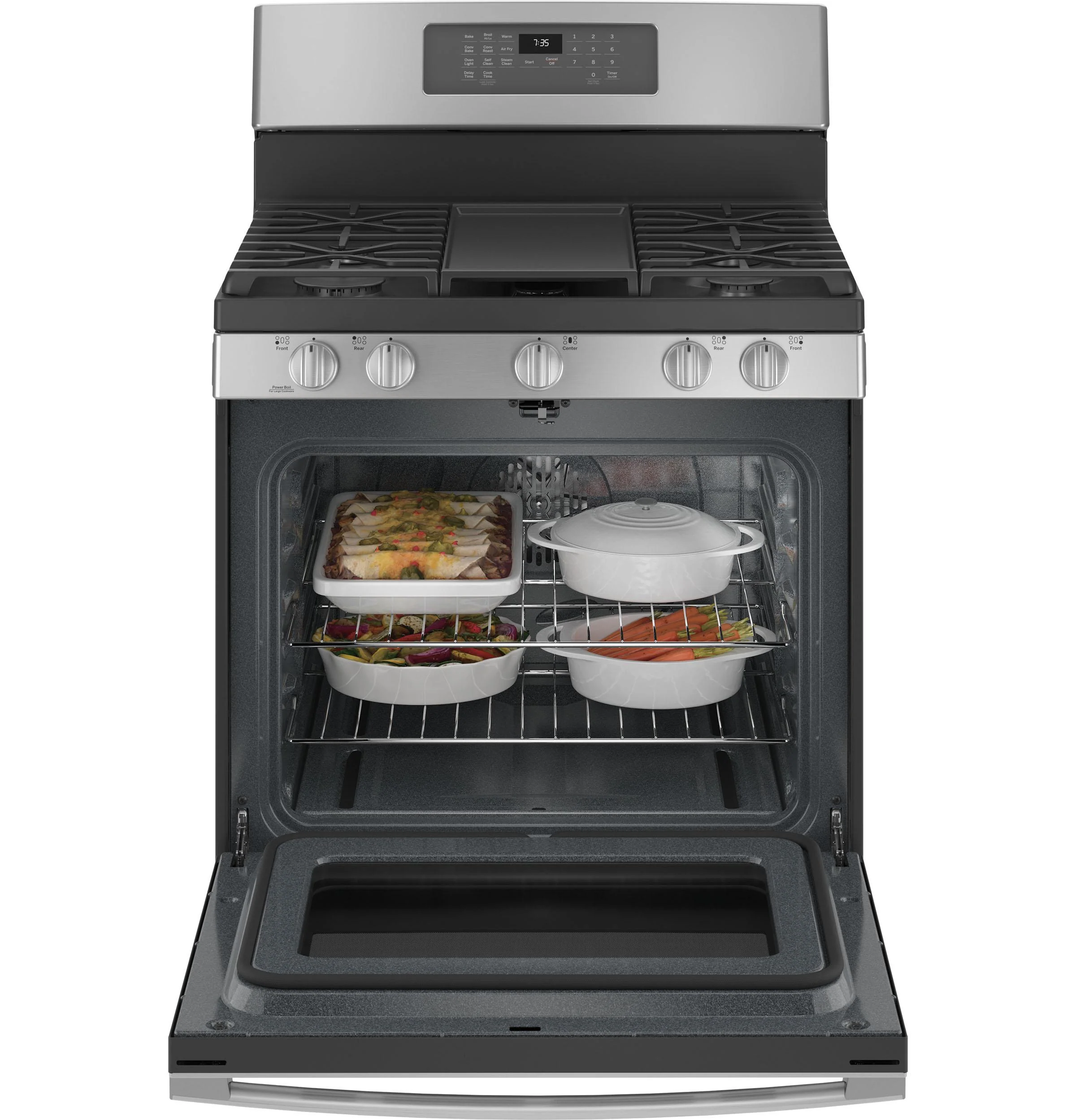 JGB735SPSS GE® 30" Free-Standing Gas Convection Range with No Preheat Air Fry - Image 18